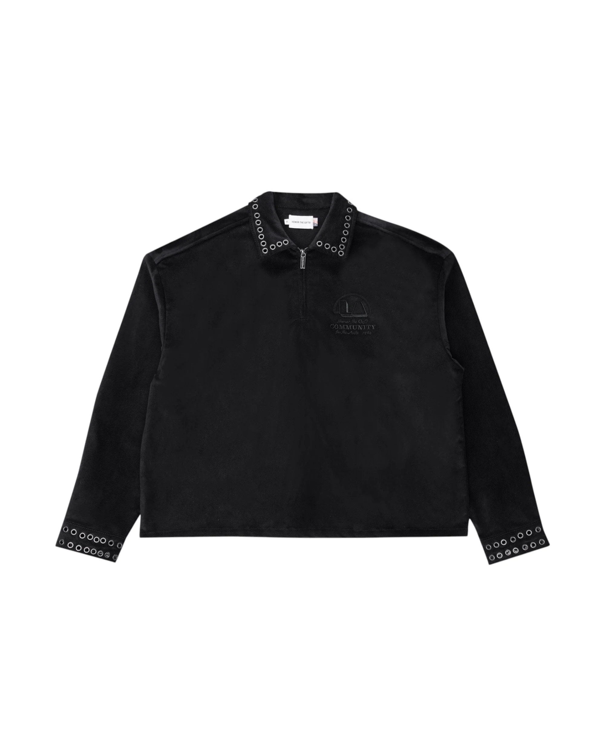 Brushed 1/4 Zip - Black