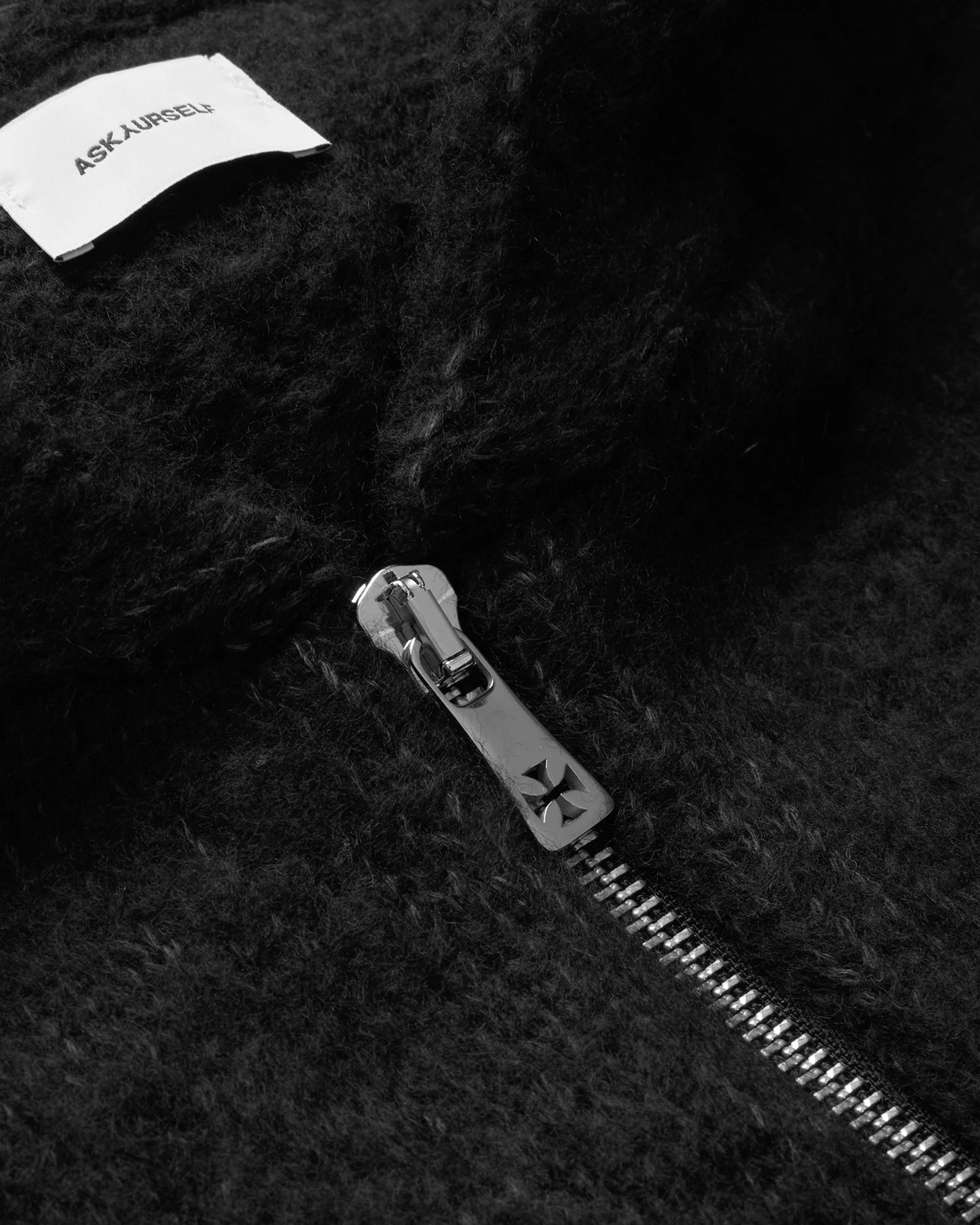 BRUSHED CROSS ZIP KNIT HOODIE - Image 4