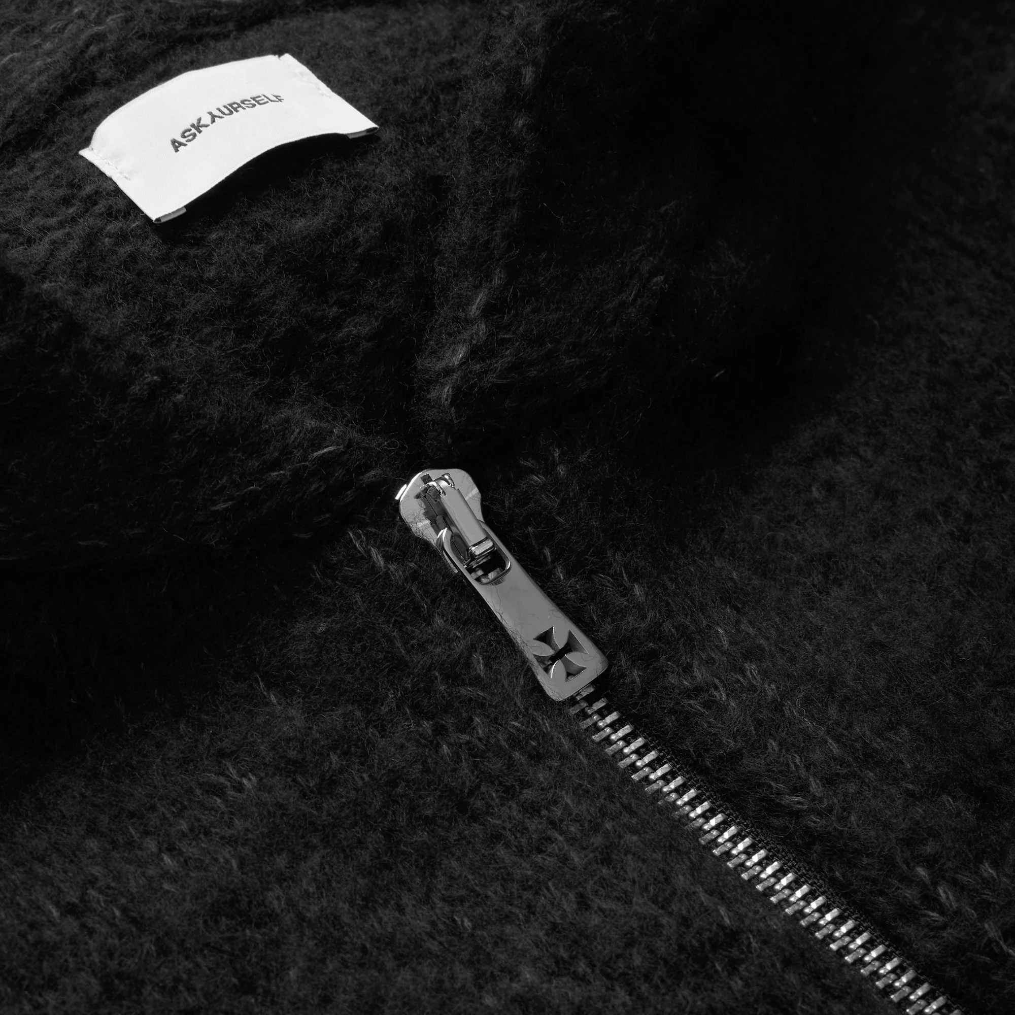 BRUSHED CROSS ZIP KNIT HOODIE - Image 7