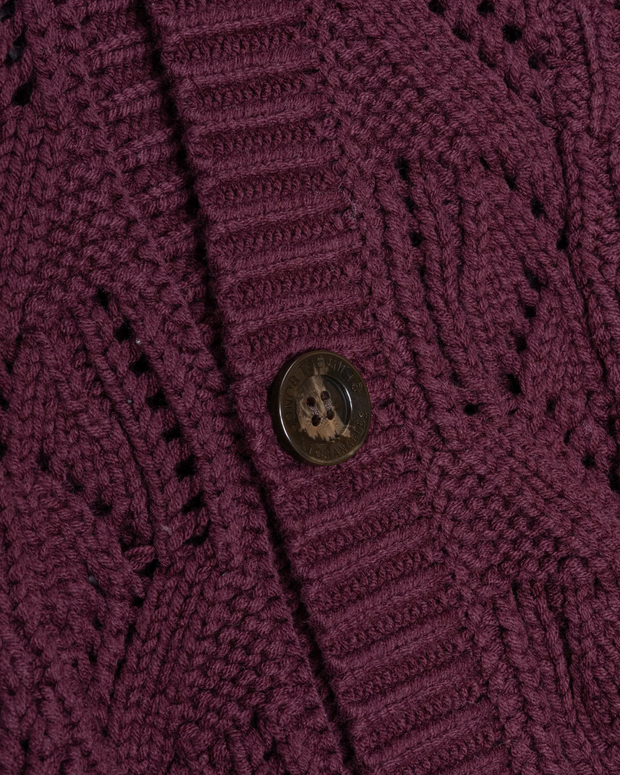 Cable Cardigan - Berry - Image 6