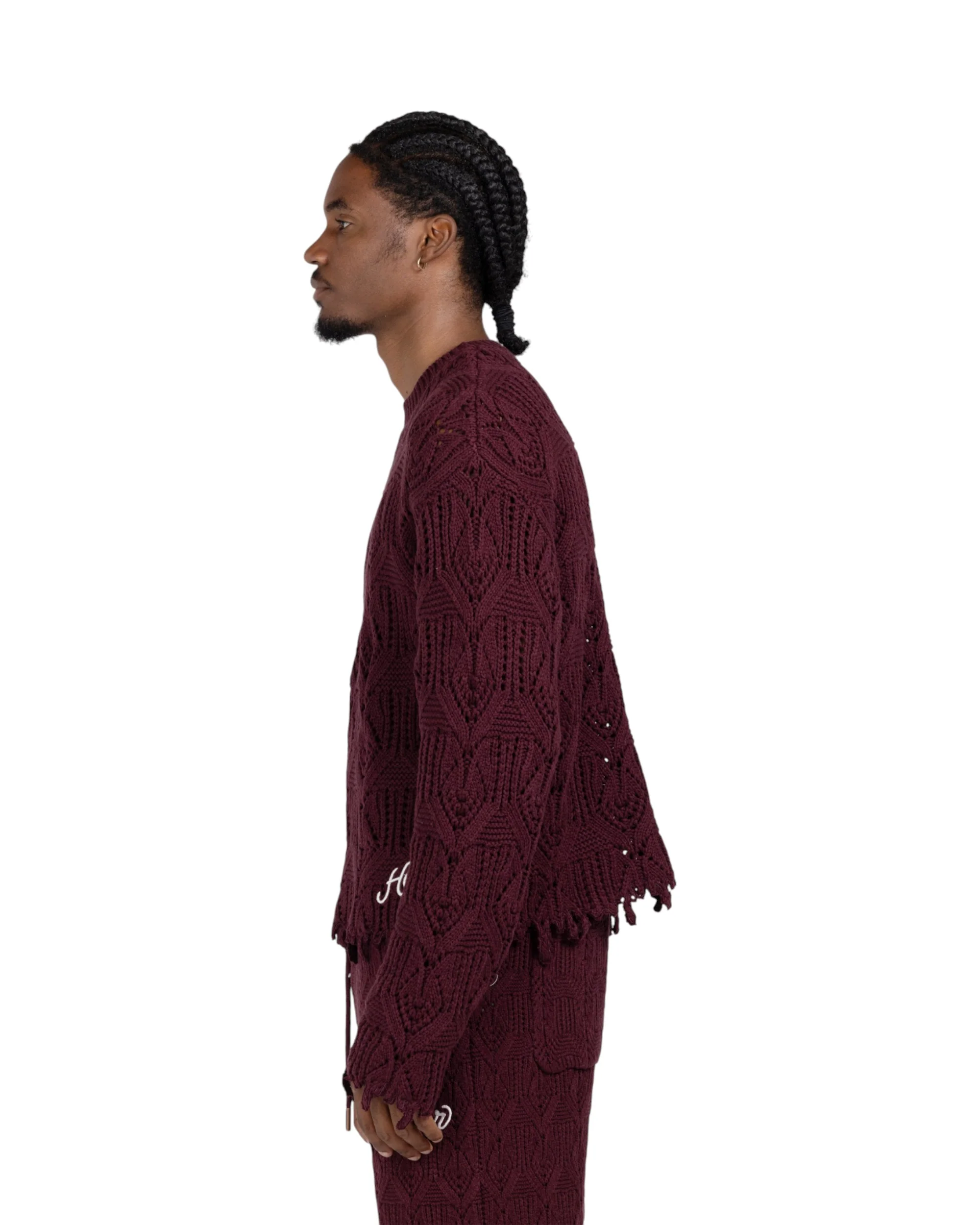 Cable Sweater - Berry - Image 5