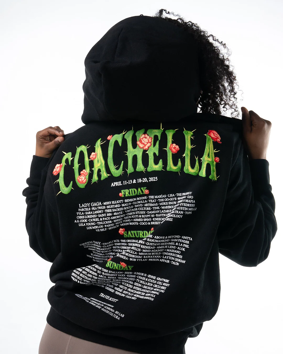 Cactus Flower 2025 Lineup Hoodie - Image 5