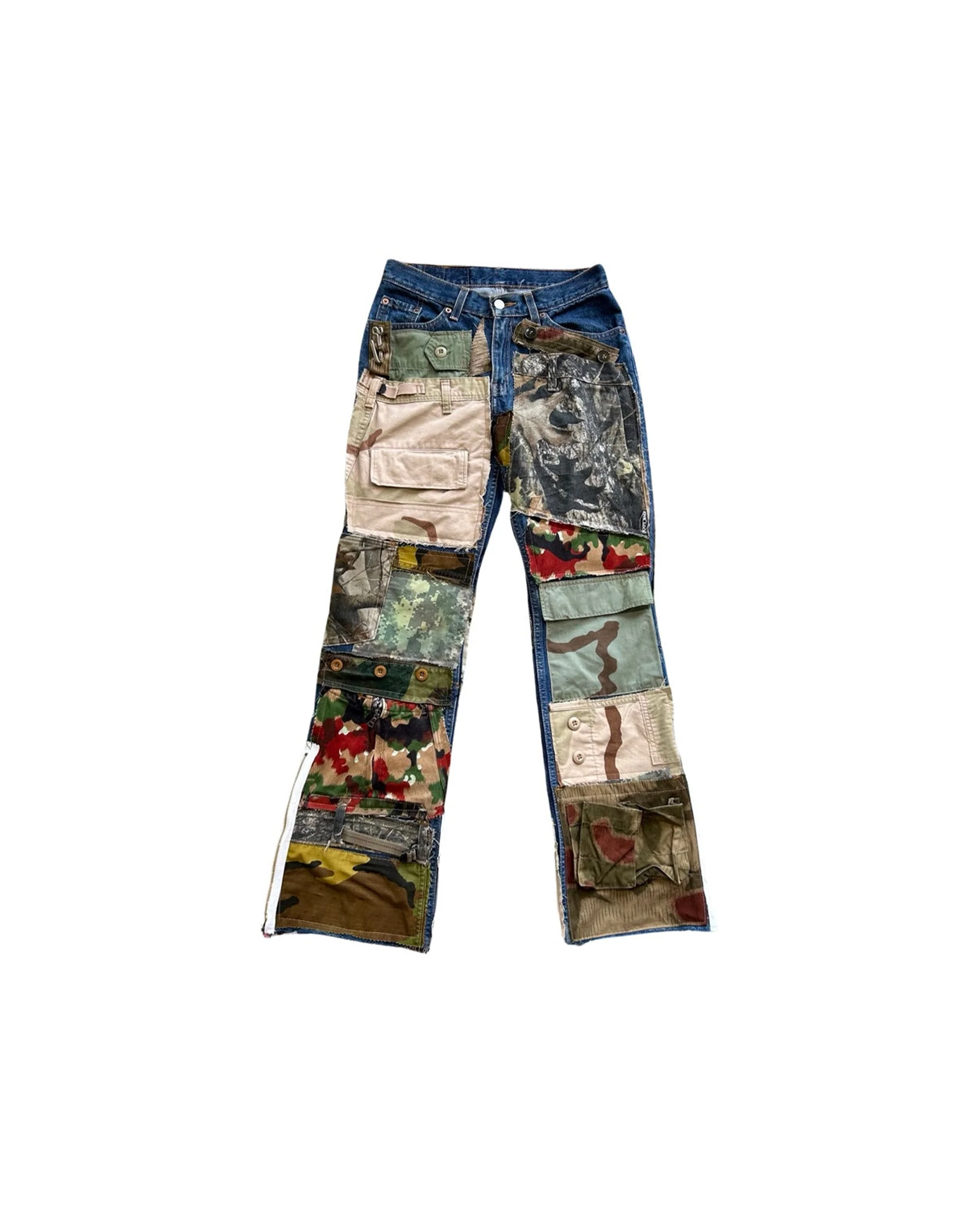 Camo Patchwork Detail Denim // *Random Selection