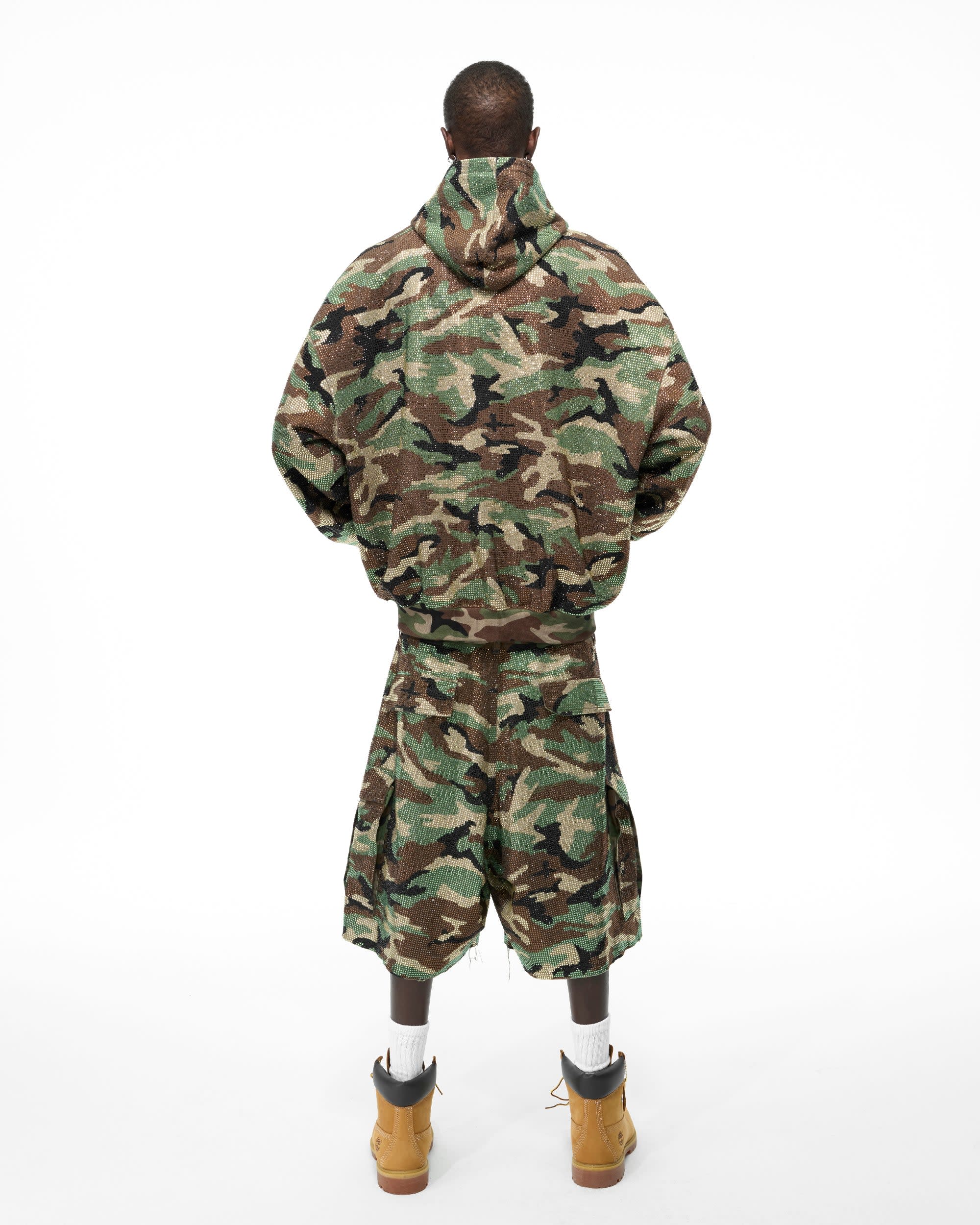 CAMO RHINESTONE ZIP HOODIE - Image 6