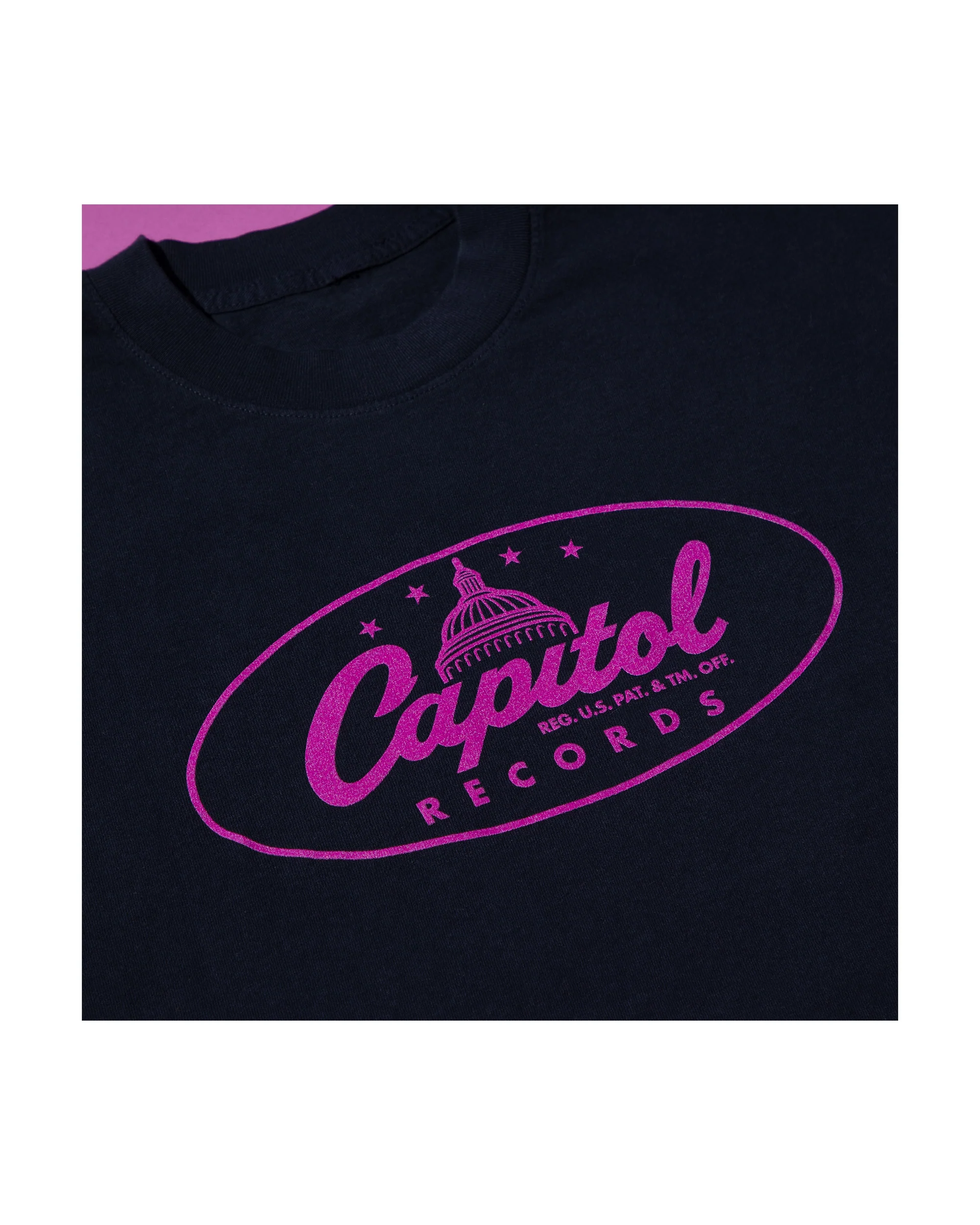 Capitol Records Navy & Orchid T-Shirt - Image 2