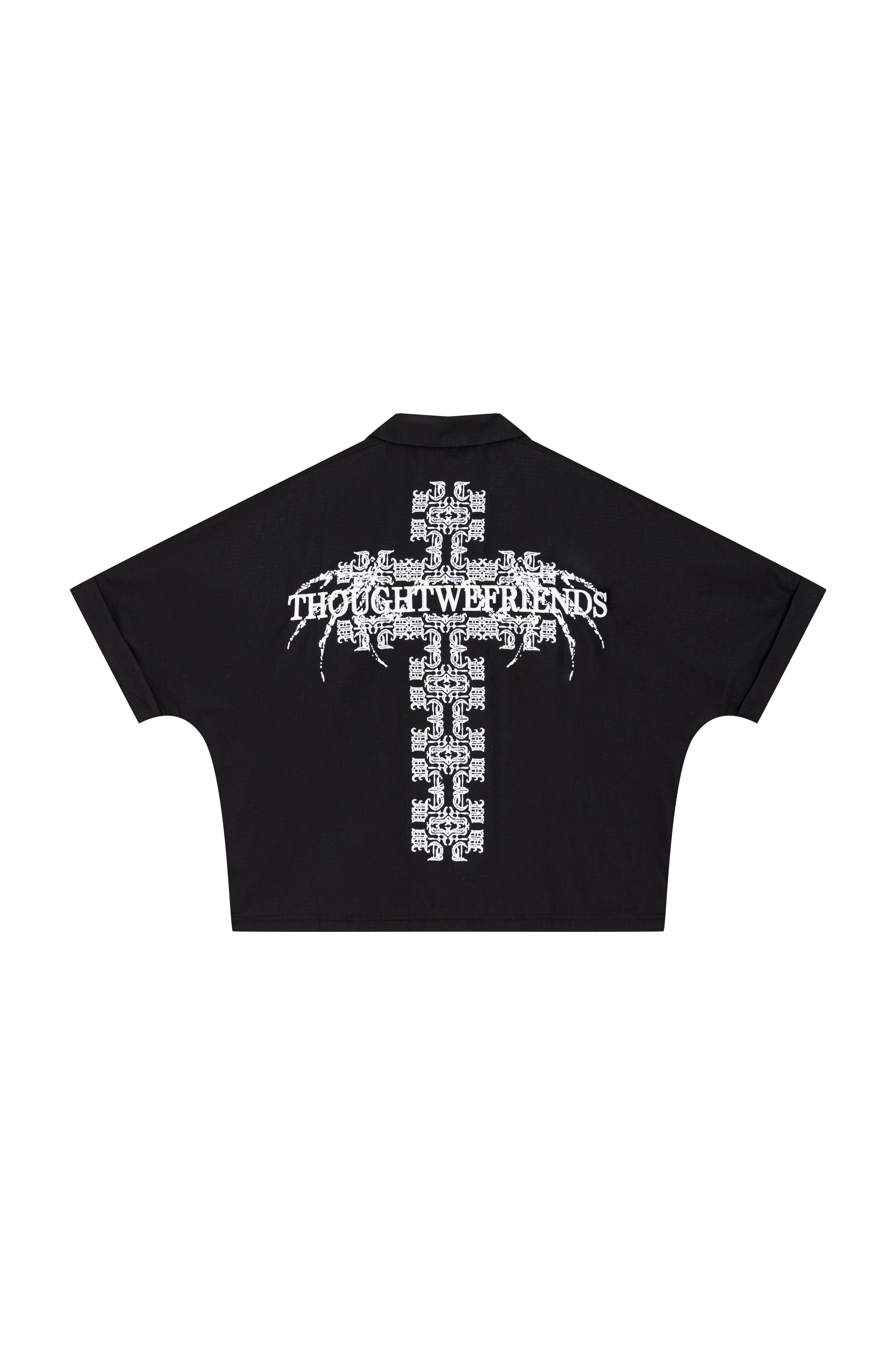 Cassian Embroidered Work Shirt in Black - Image 10