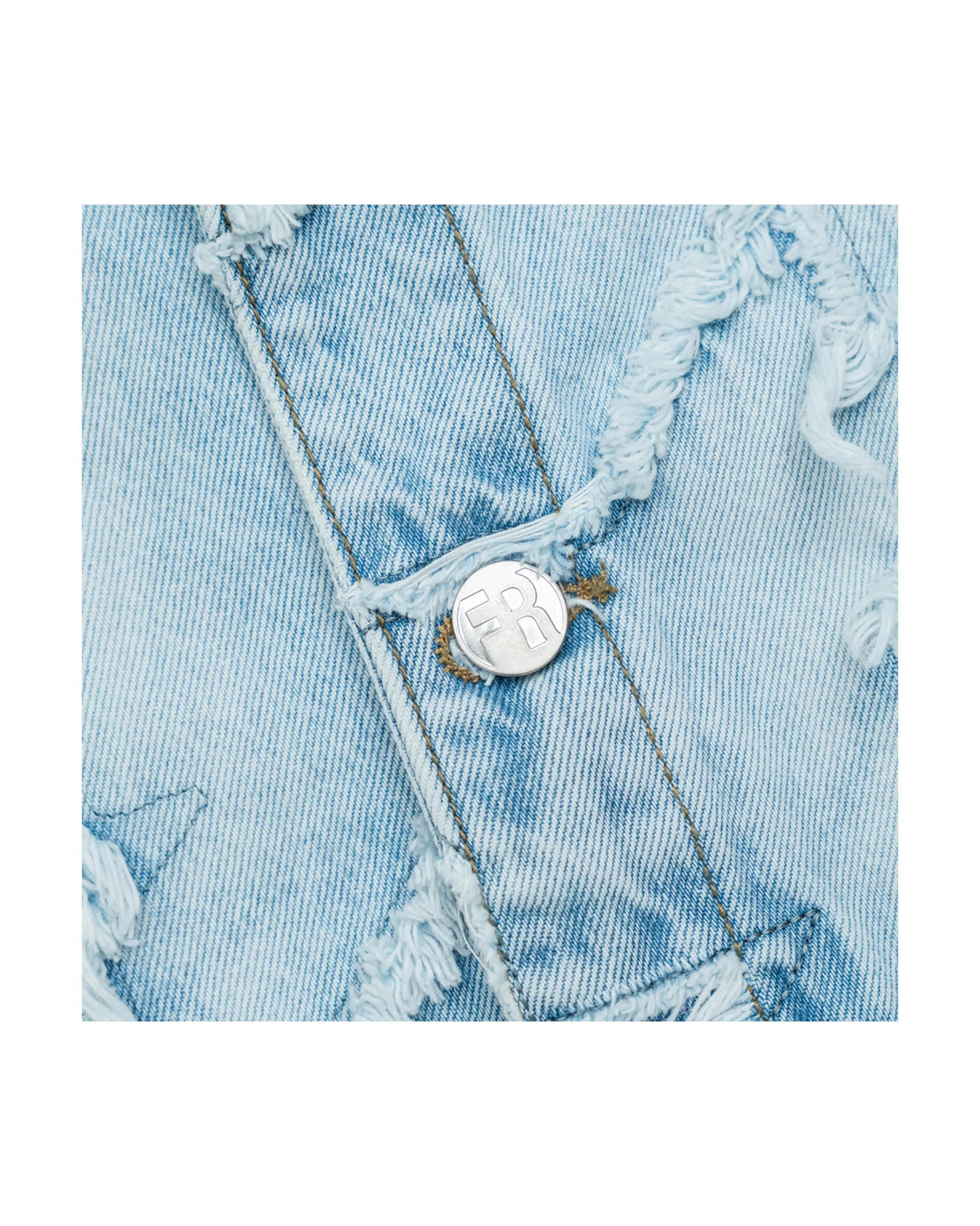 Checks Distressed Jacket - Blue - Image 4