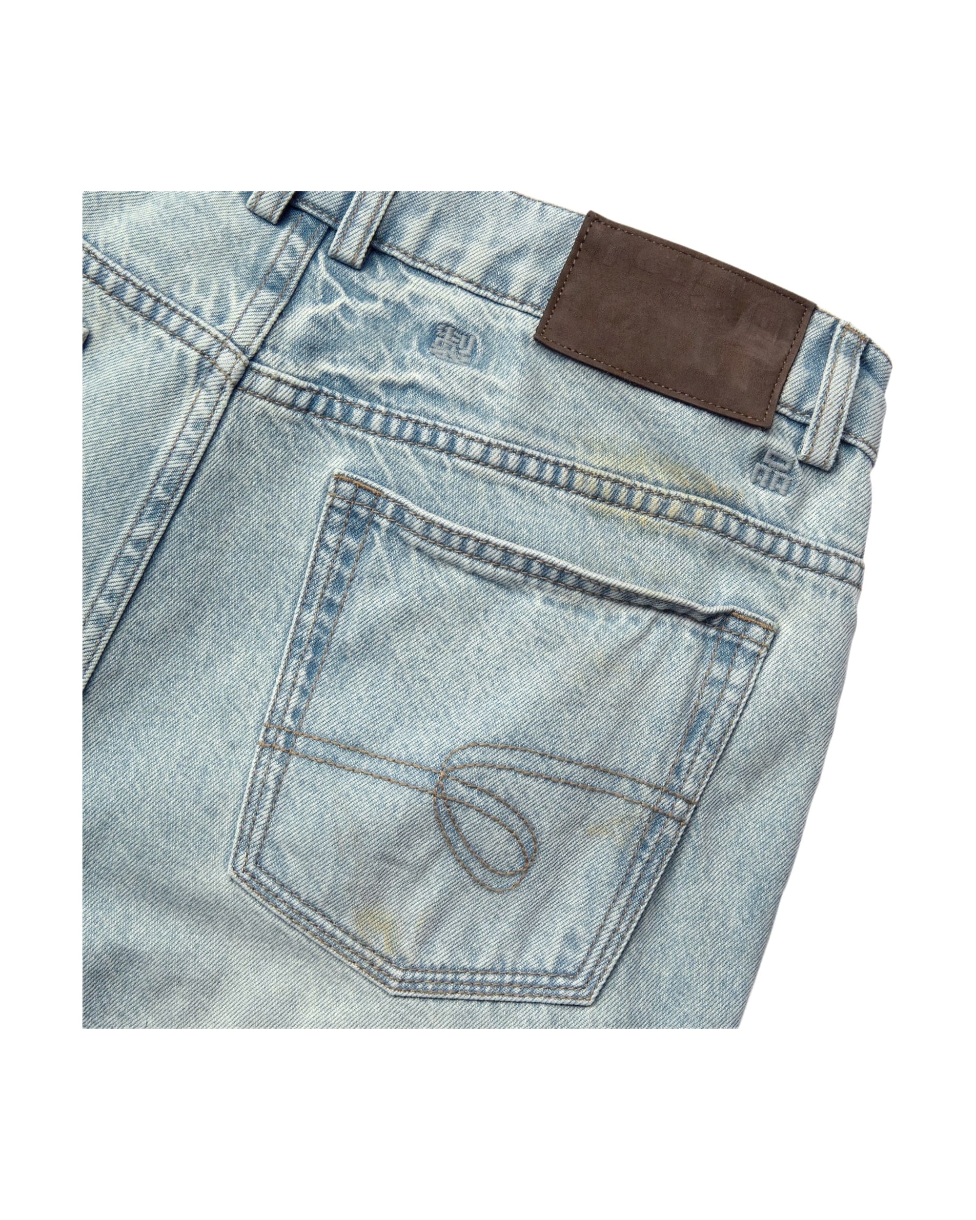 Chemist's Thrift Store Patched Straight Jeans - Image 11