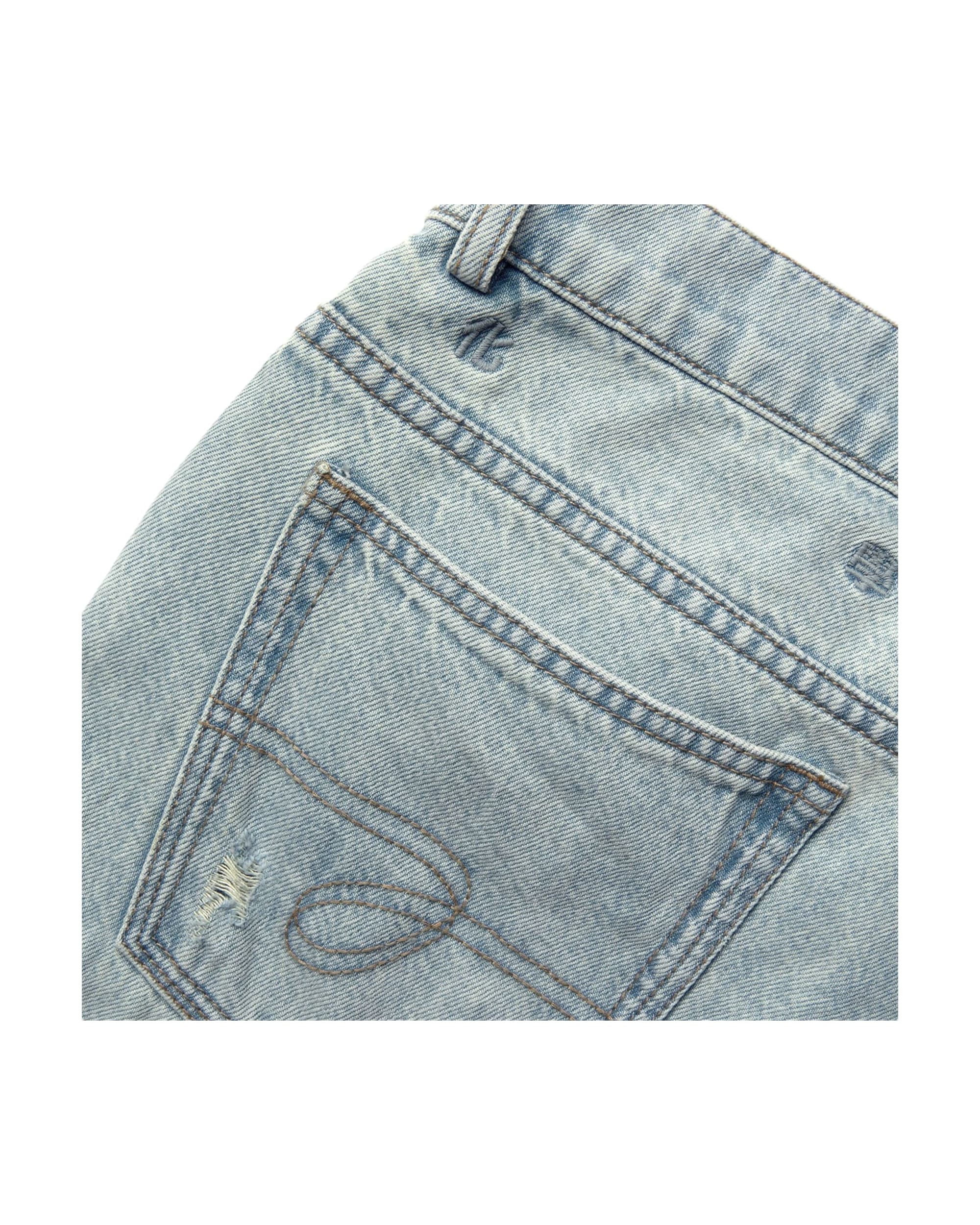 Chemist's Thrift Store Patched Straight Jeans - Image 12