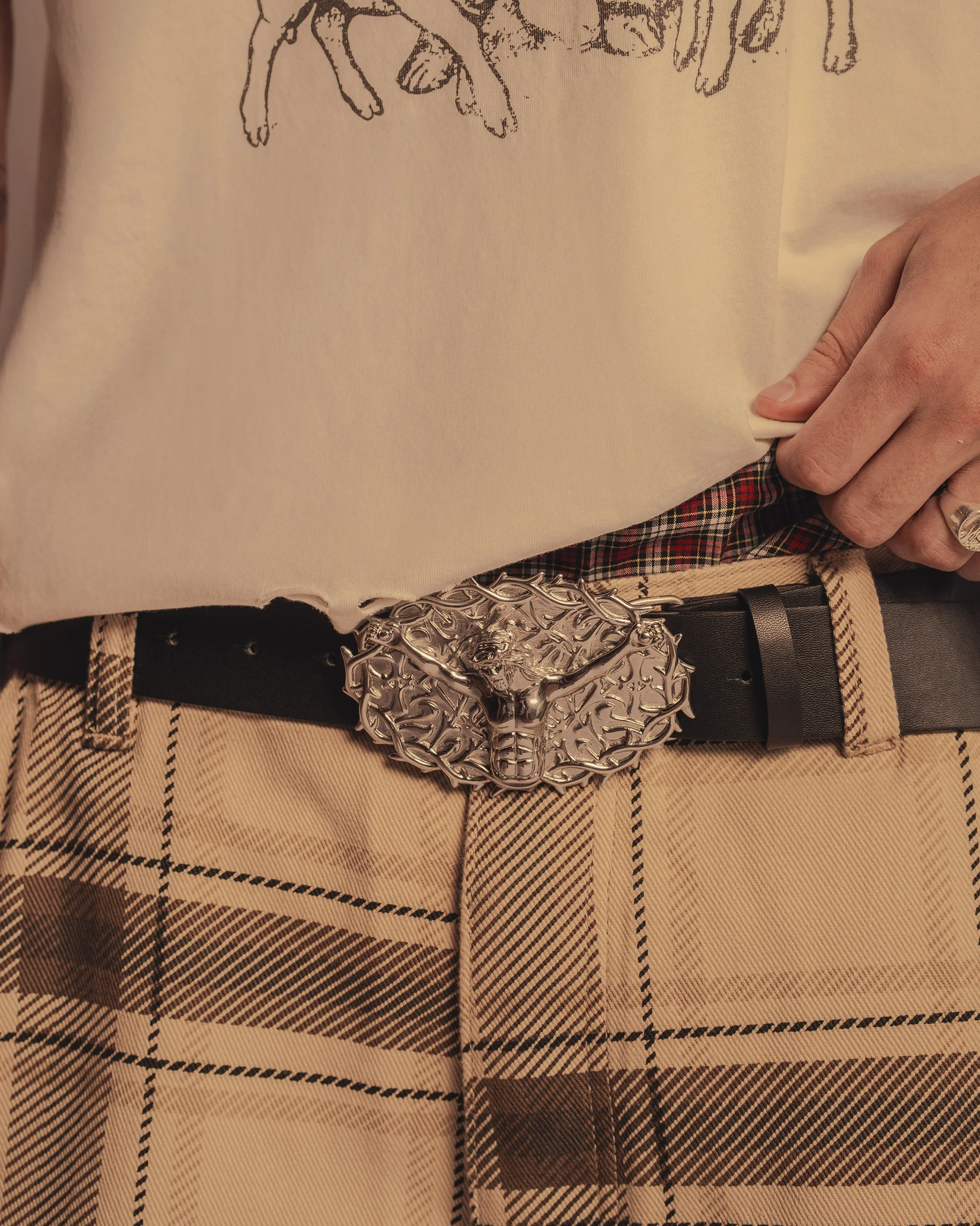 "Christ's Crown" Lamb Skin Belt - Image 2