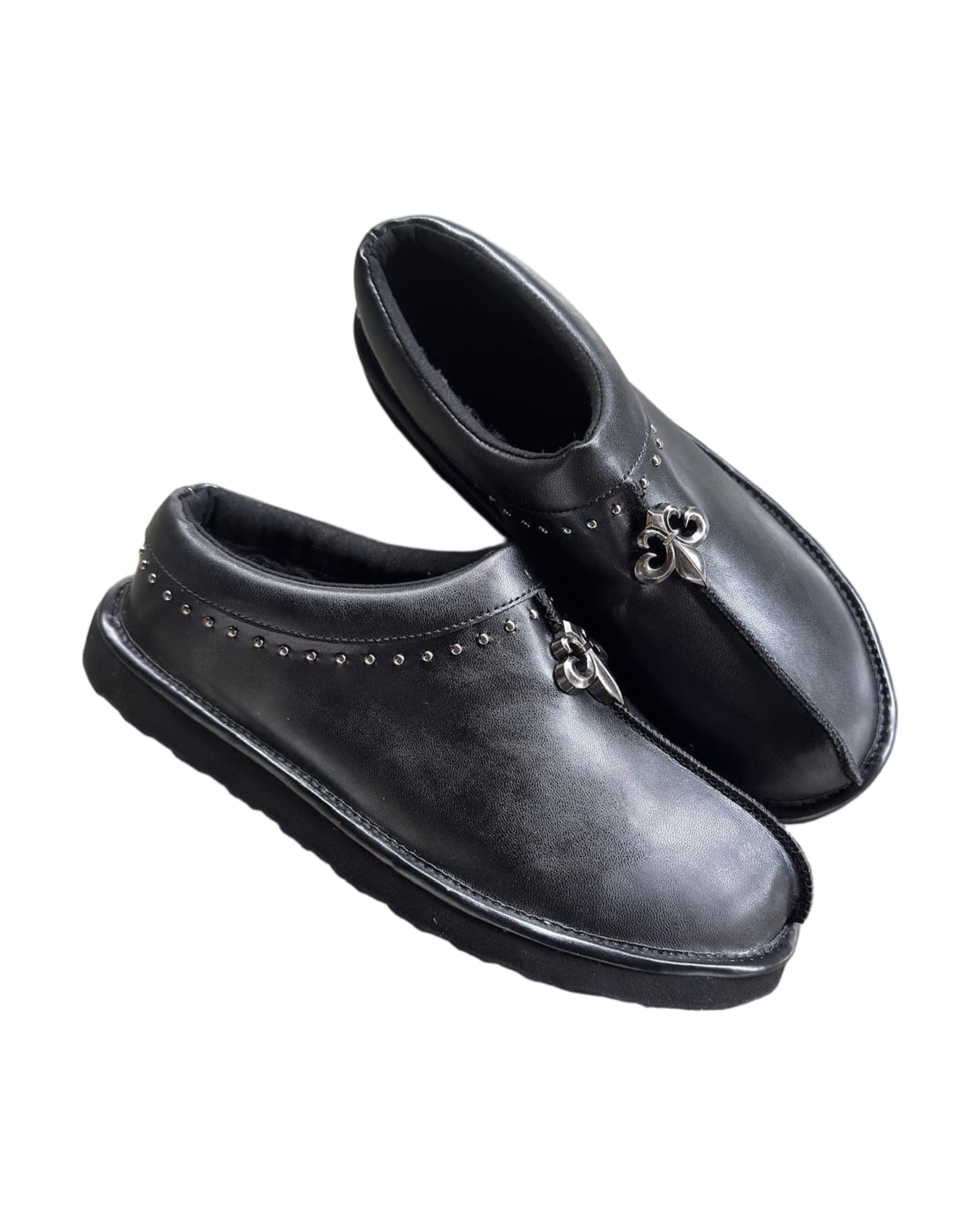 Chrome Fleur Mules - Image 4