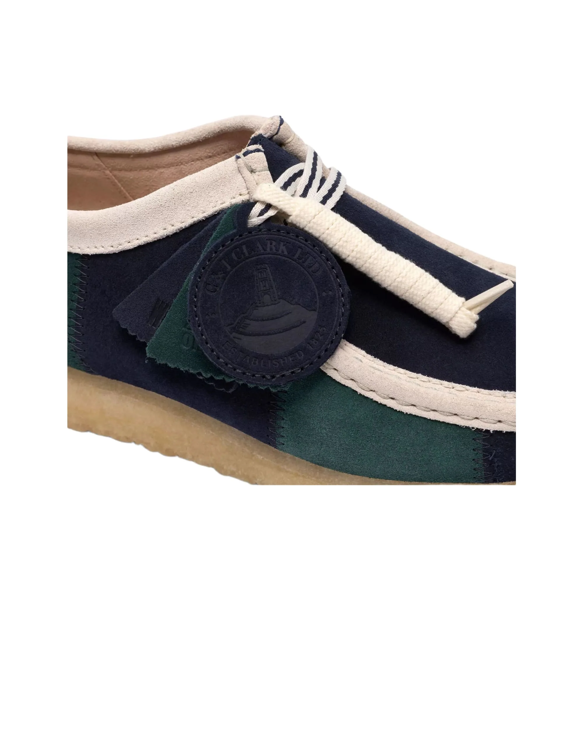 Clarks Wallabee - Blue/Green Stripe - Image 8