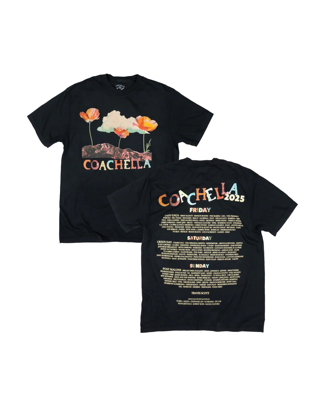Coachella Poppies 2025 Lineup Tee