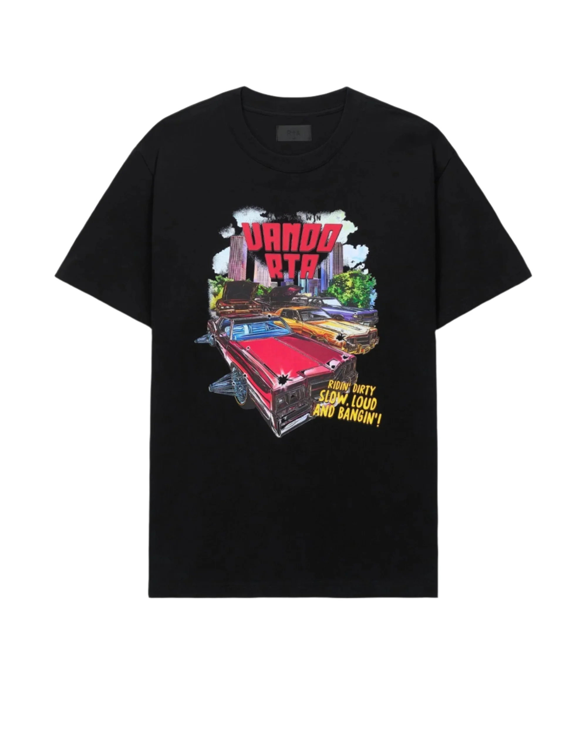 COLIN OVERSIZED SHORT SLEEVE TEE | BLACK SLAB CARS