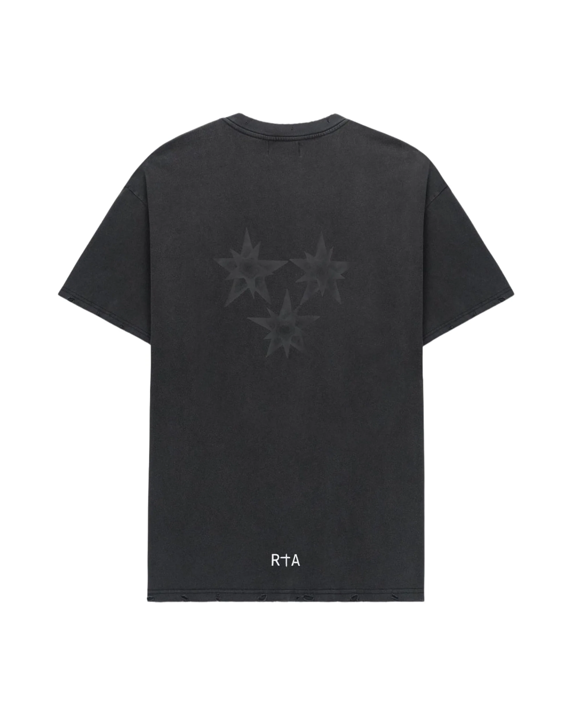 COLIN OVERSIZED SHORT SLEEVE TEE | BLACK SMOKY STARS - Image 2