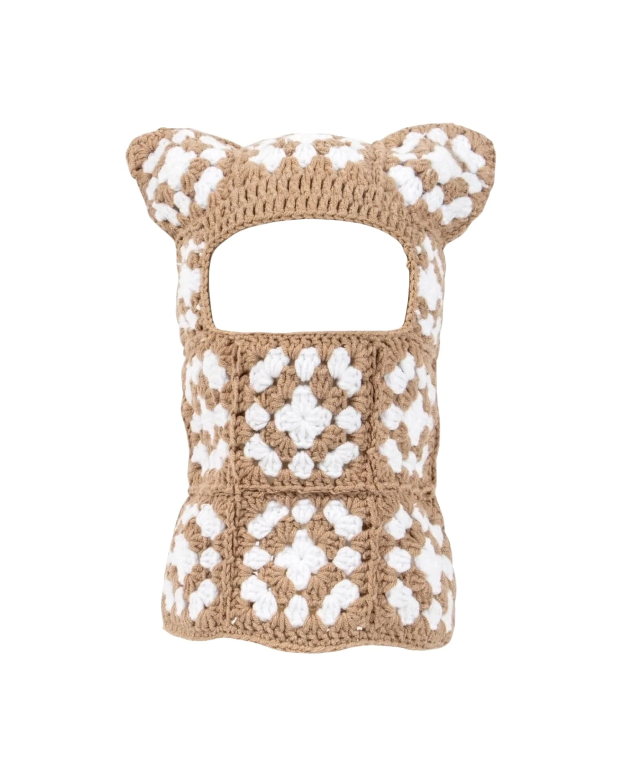 Cookie Butter Crochet Cat Mask