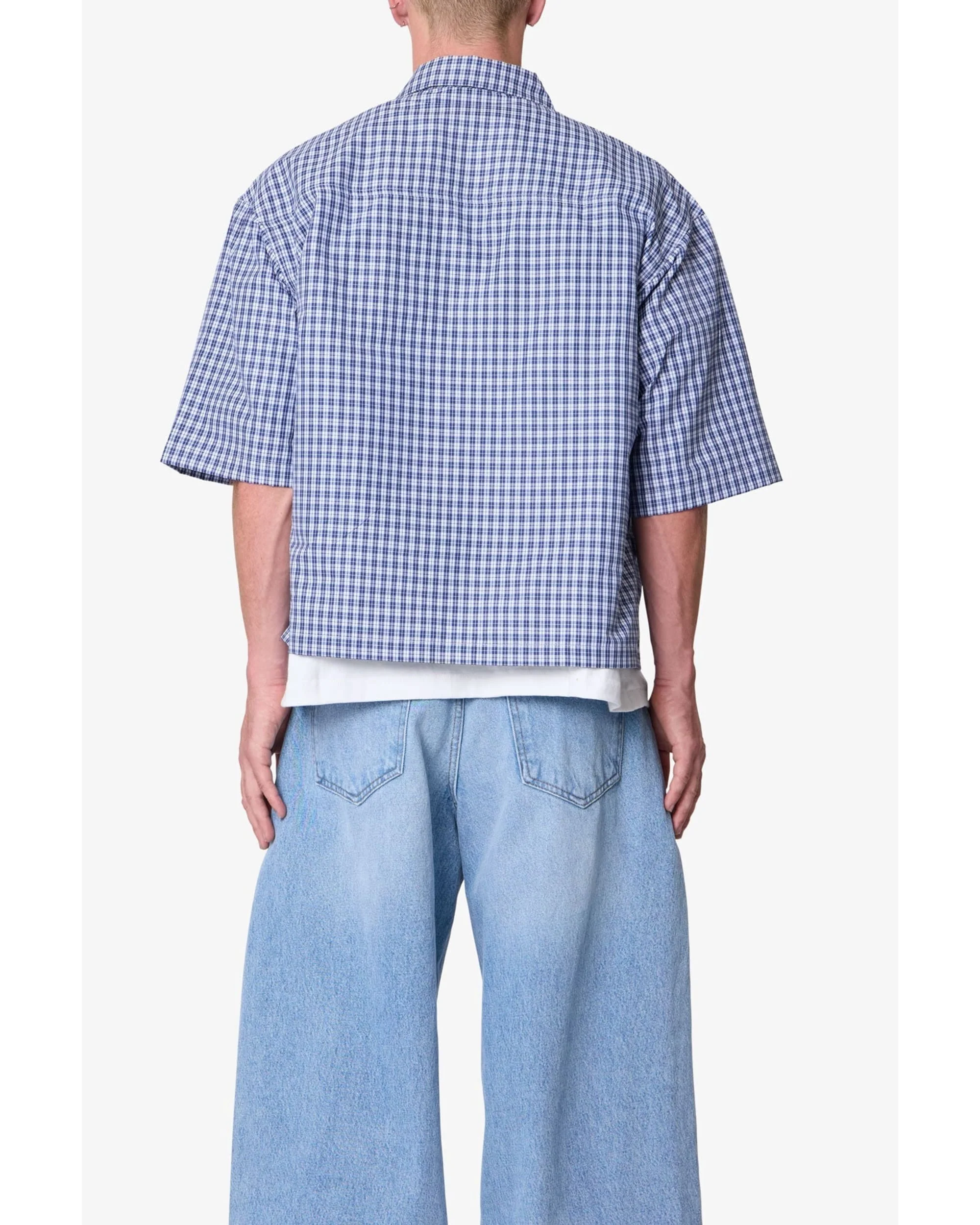 Crispy Poplin Over Shirt - Blue - Image 3