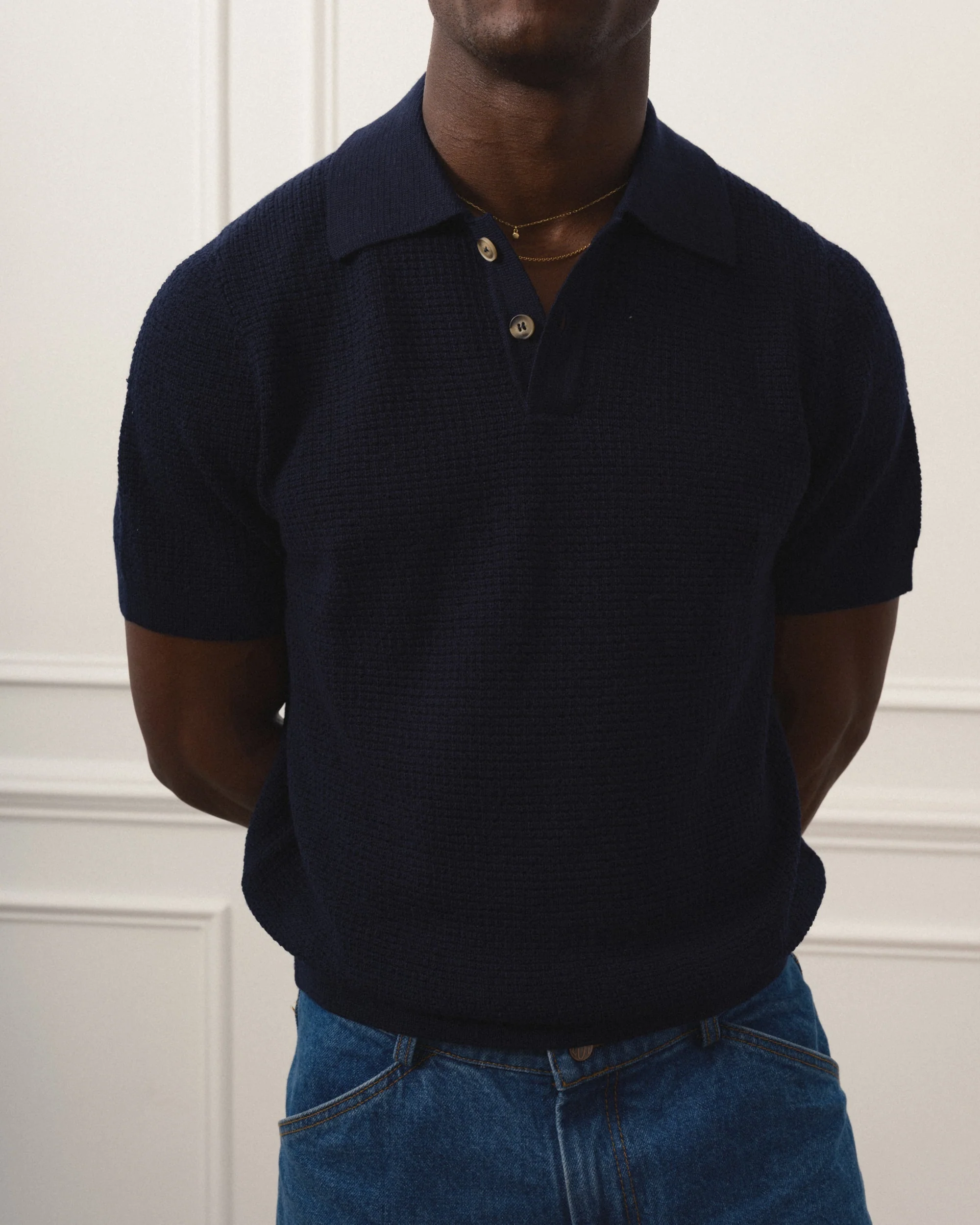 Crochet Knit Polo - Image 7