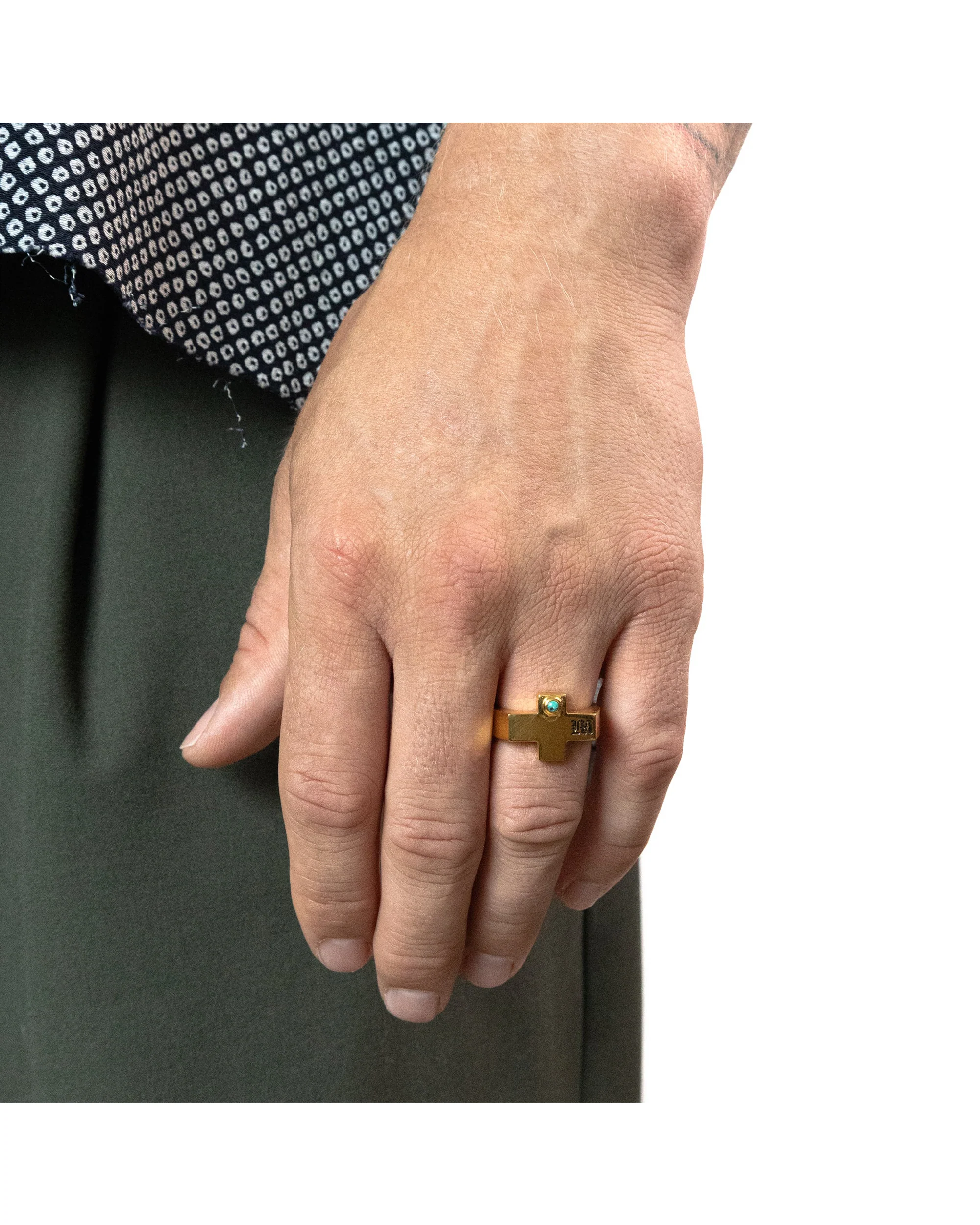 Cross Signet (14K/Turquoise) - Image 5