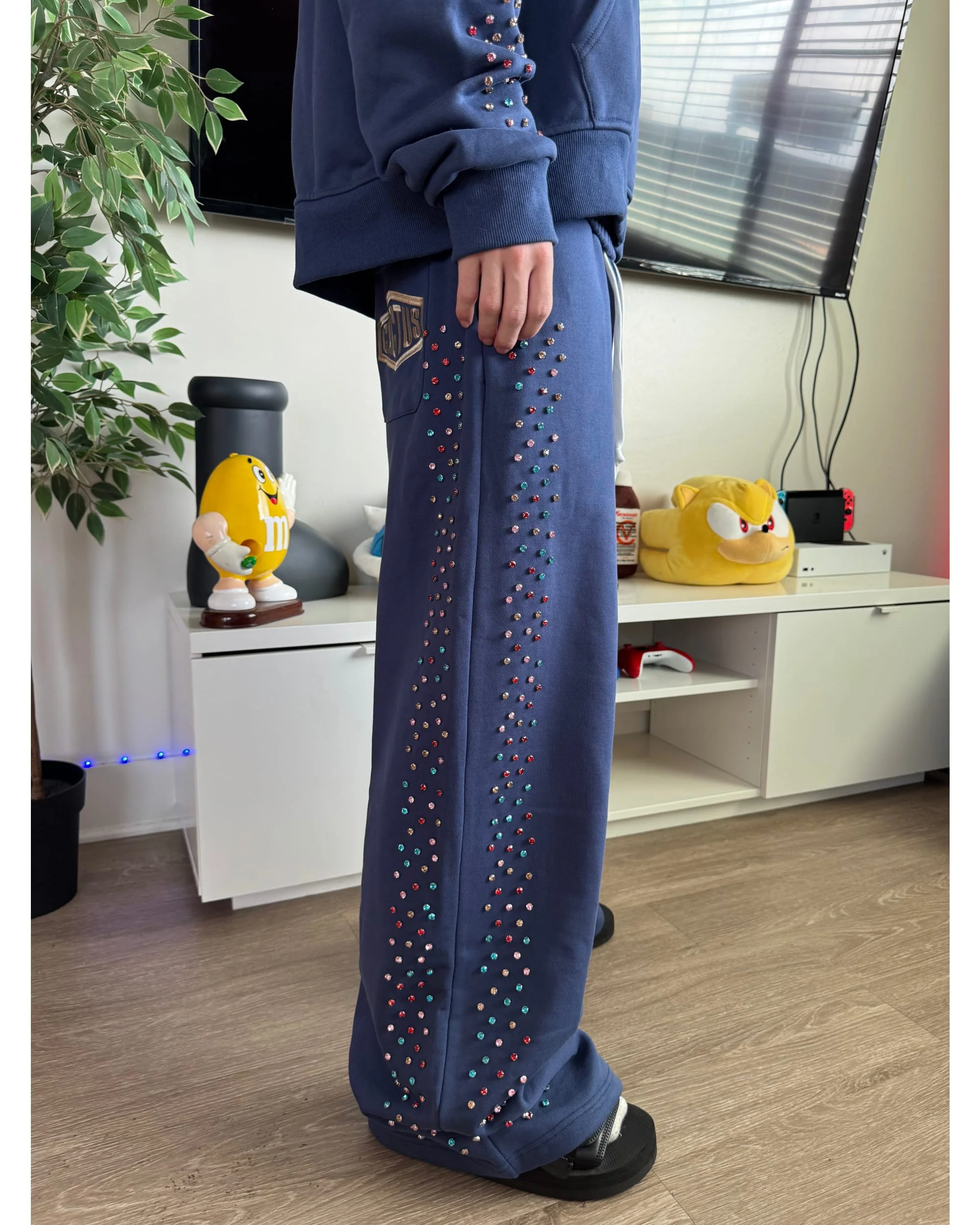 Crystal Cactus Sweats - Navy - Image 2