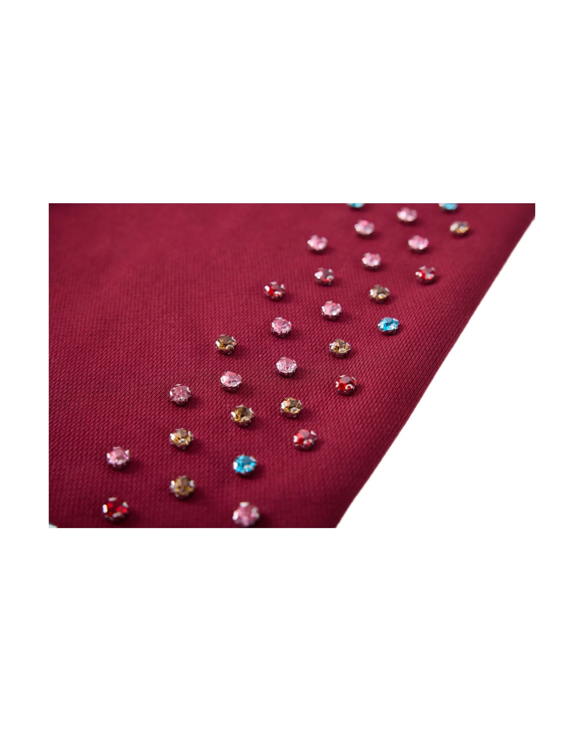 CRYSTAL CACTUS ZIP HOODIE - MAROON - Image 10