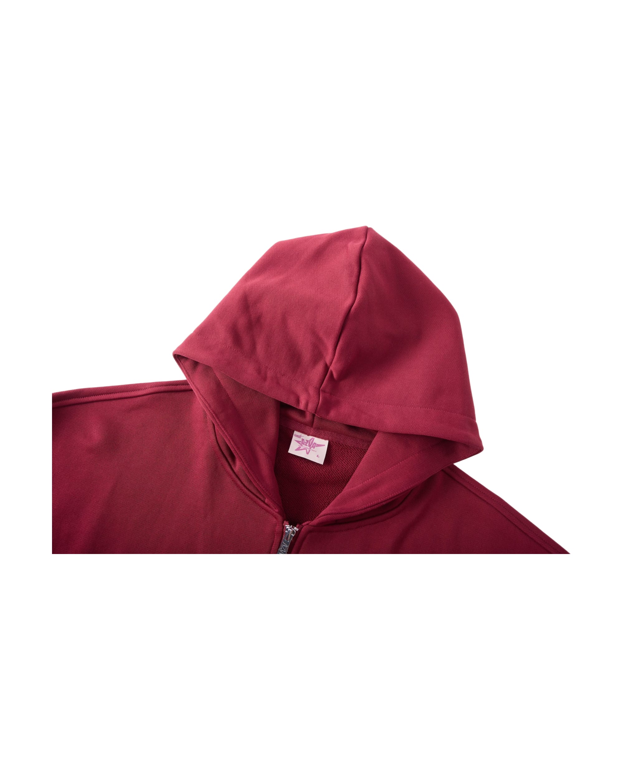 CRYSTAL CACTUS ZIP HOODIE - MAROON - Image 6