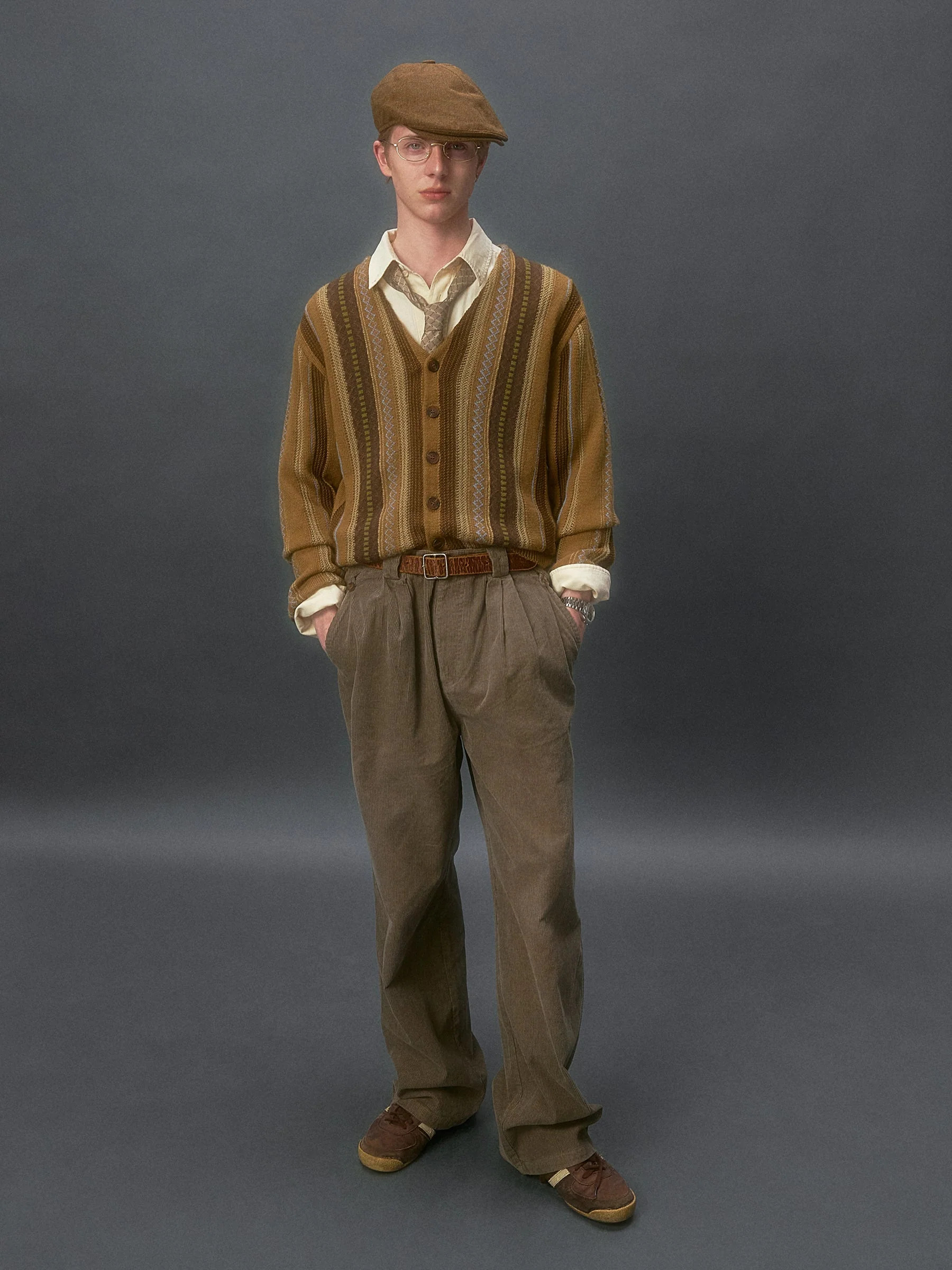 Dad's Striped Knit Cardigan - Image 3