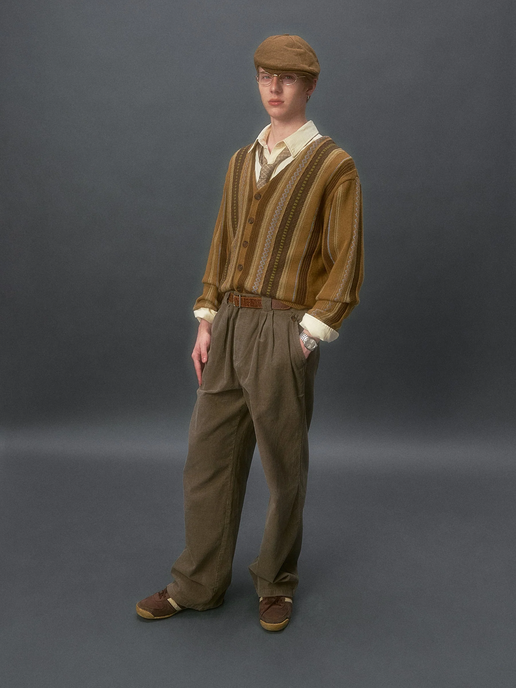 Dad's Striped Knit Cardigan - Image 4