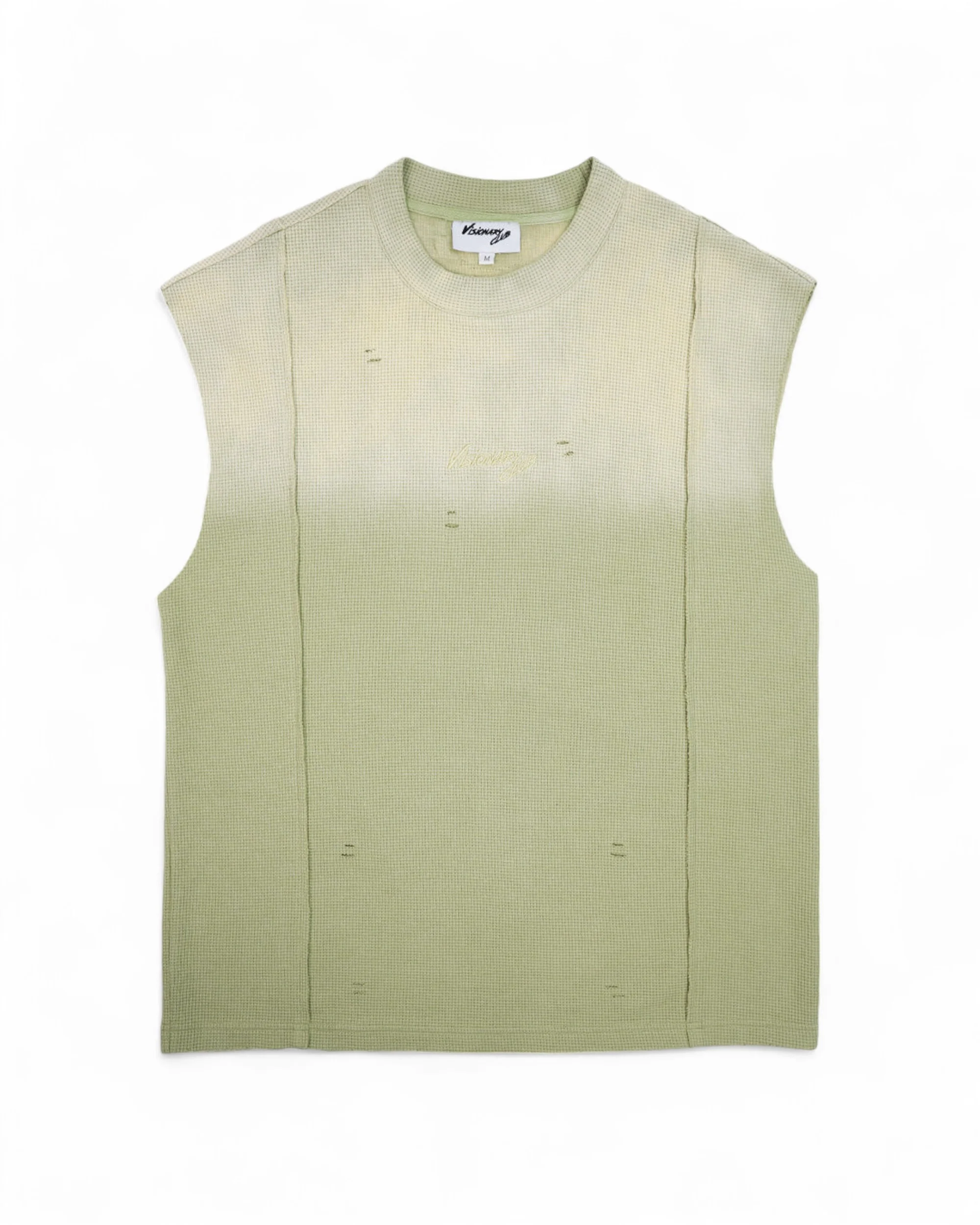 "DANGEROUS ELEMENTS" FADE SLEEVELESS TANK ( LIME GREEN )