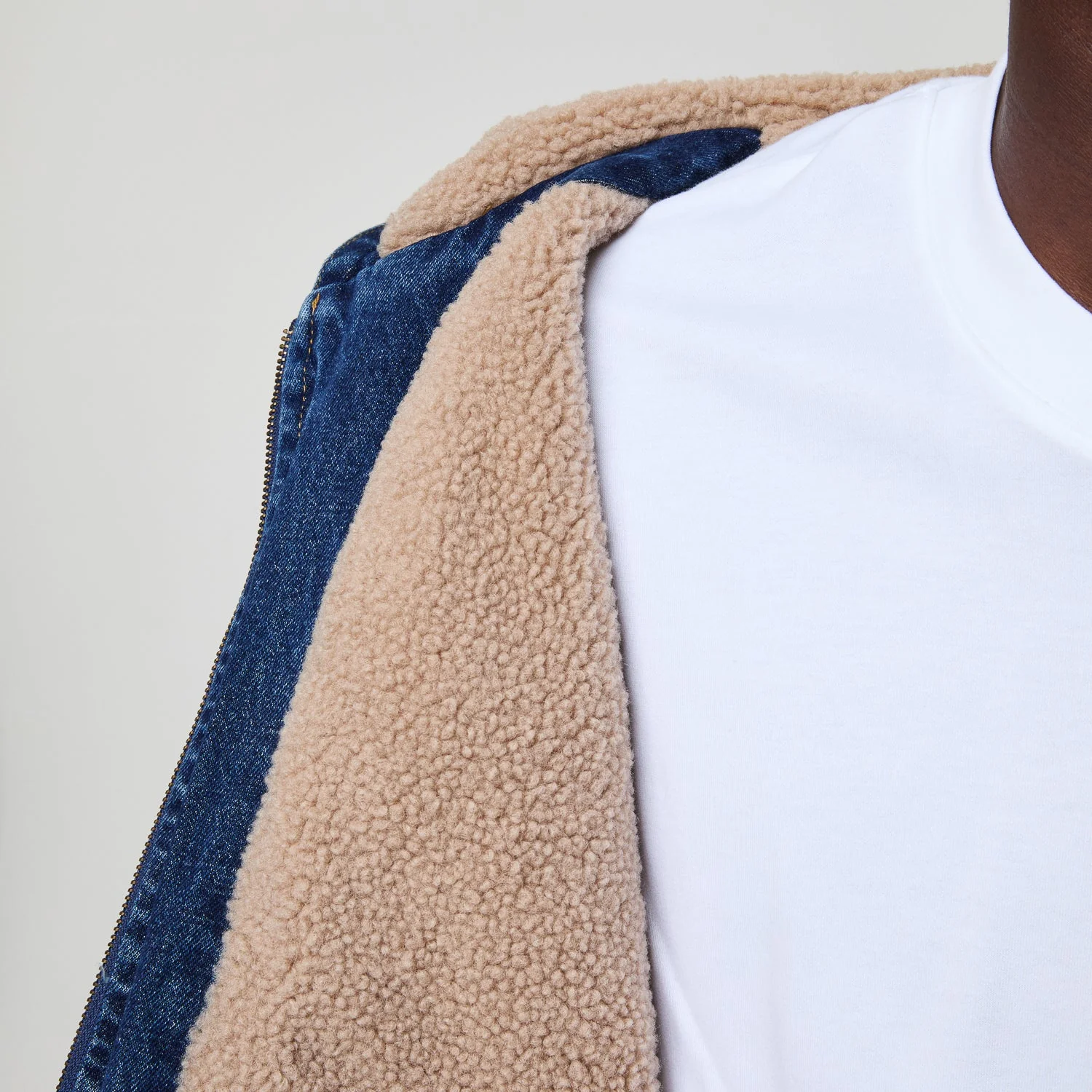 DAVIES DENIM SHERPA HOODED JACKET - Image 30