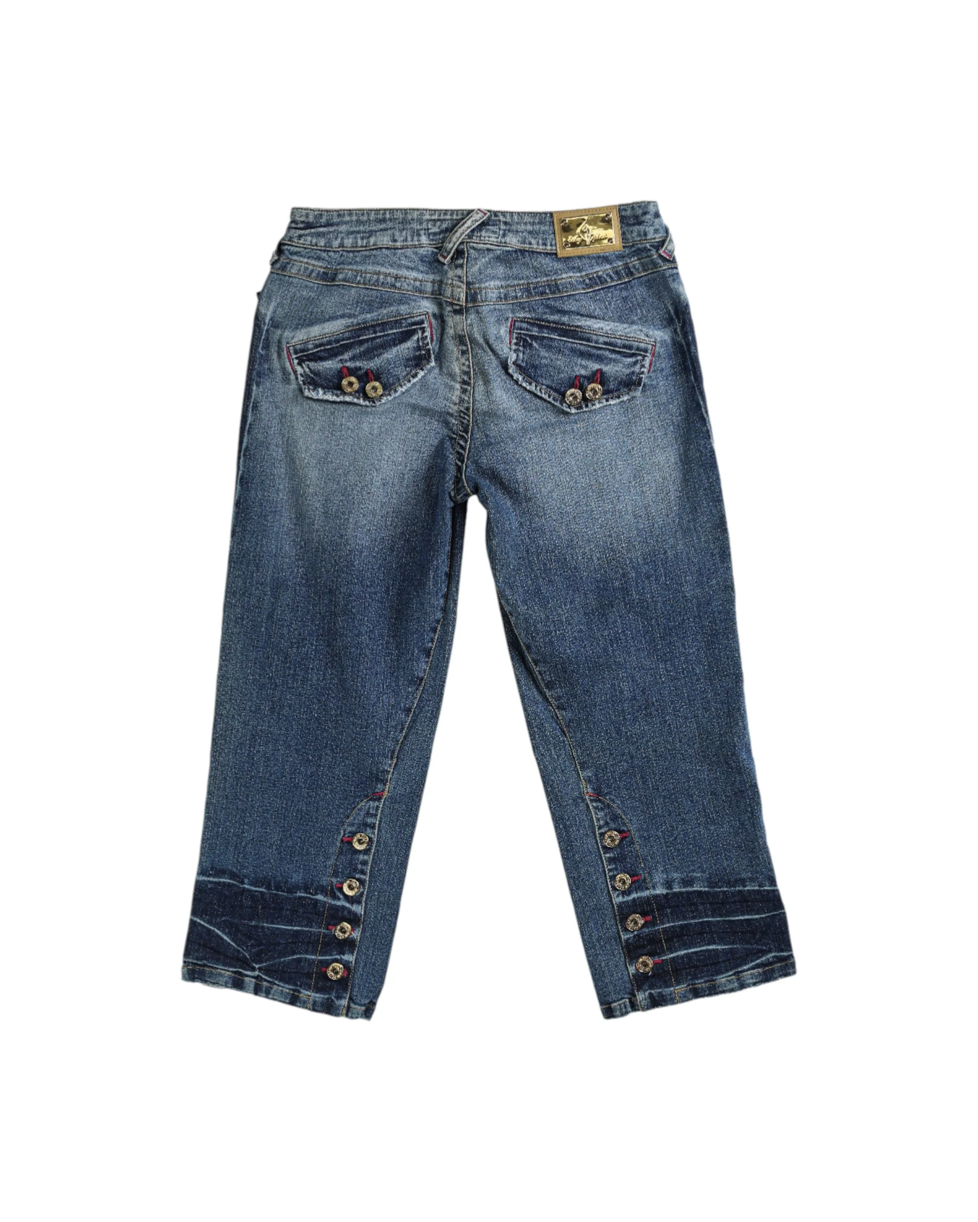 Deadstock Baby Phat Pink Button Denim Capris - W29 - Image 2
