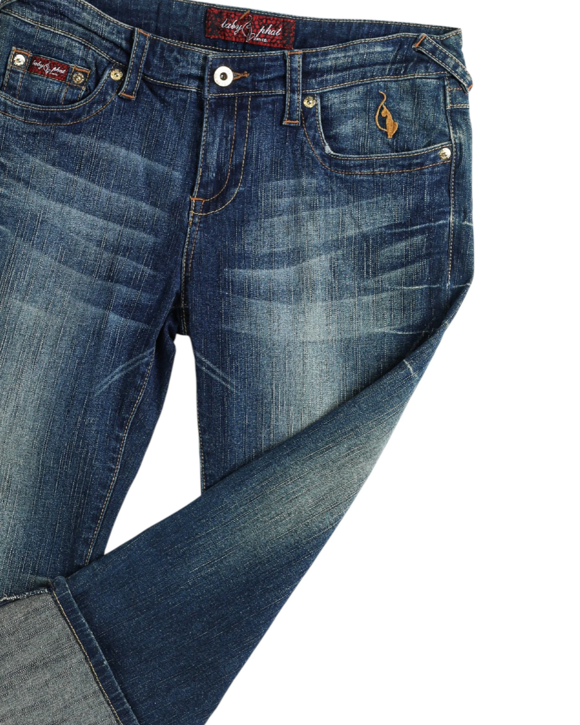 Deadstock Baby Phat "Sexy Siren" Denim Capris - W30, W31 - Image 3