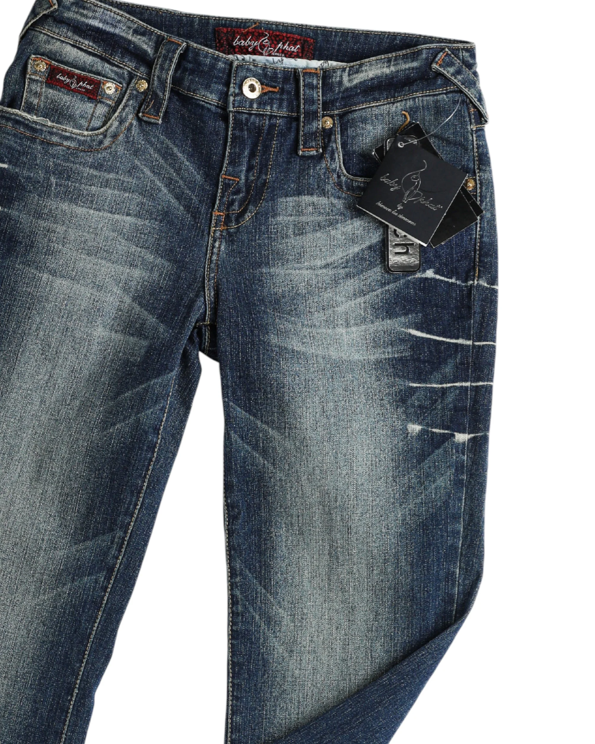 Deadstock Baby Phat Swirl Denim Pants - W29, W30 - Image 3
