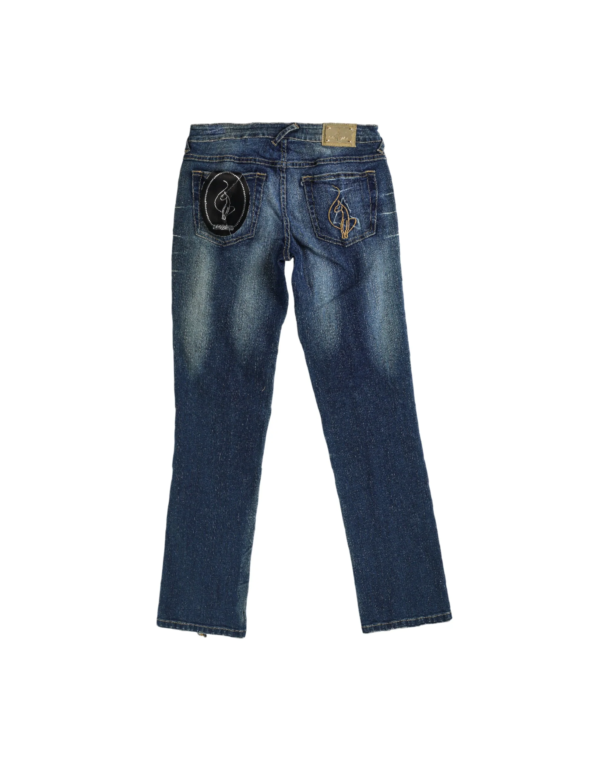 Deadstock Baby Phat Zipper Denim Pants - W28, W29, W30, W31 - Image 2