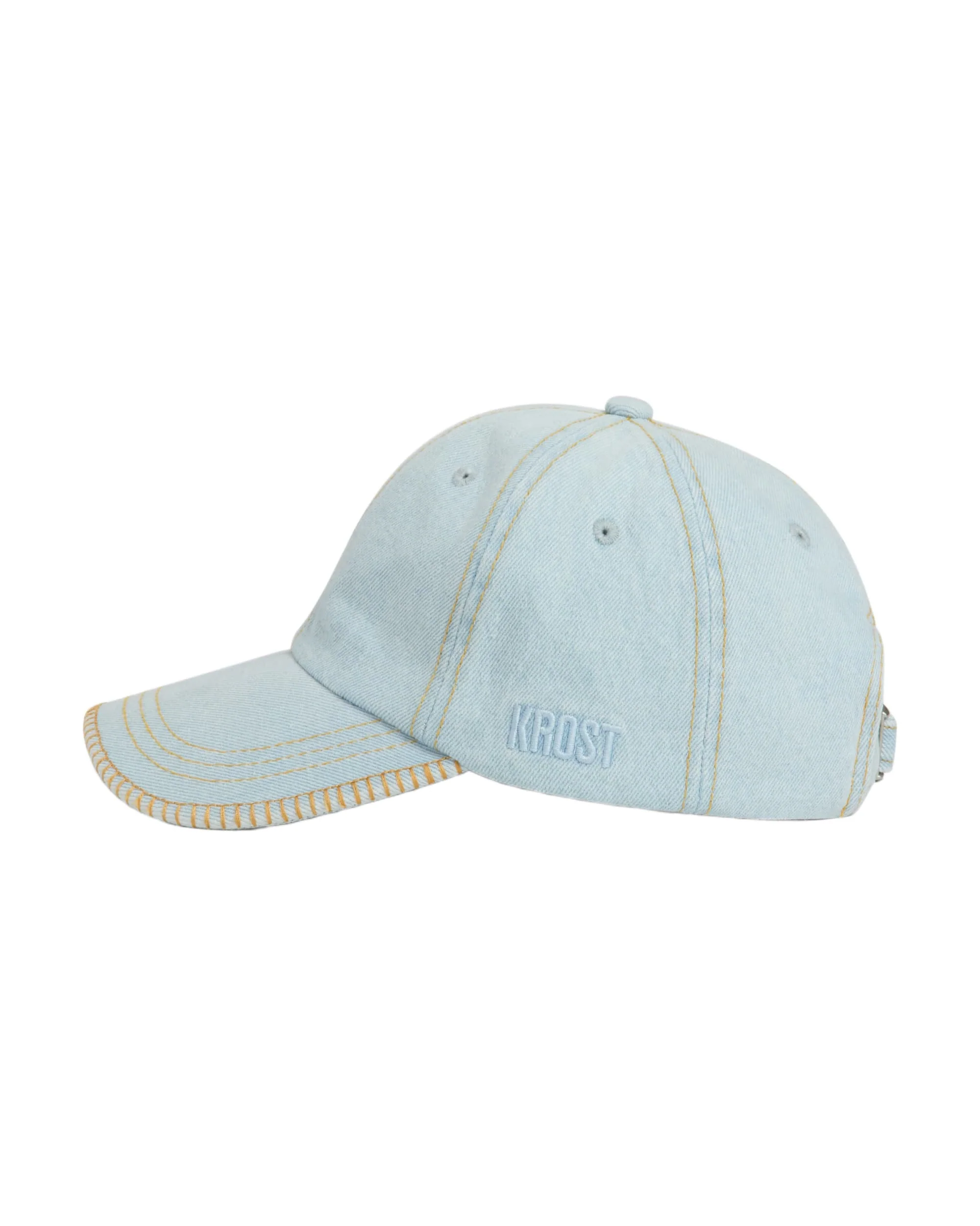 Denim Blanket Stitch Cap - Light Wash - Image 4