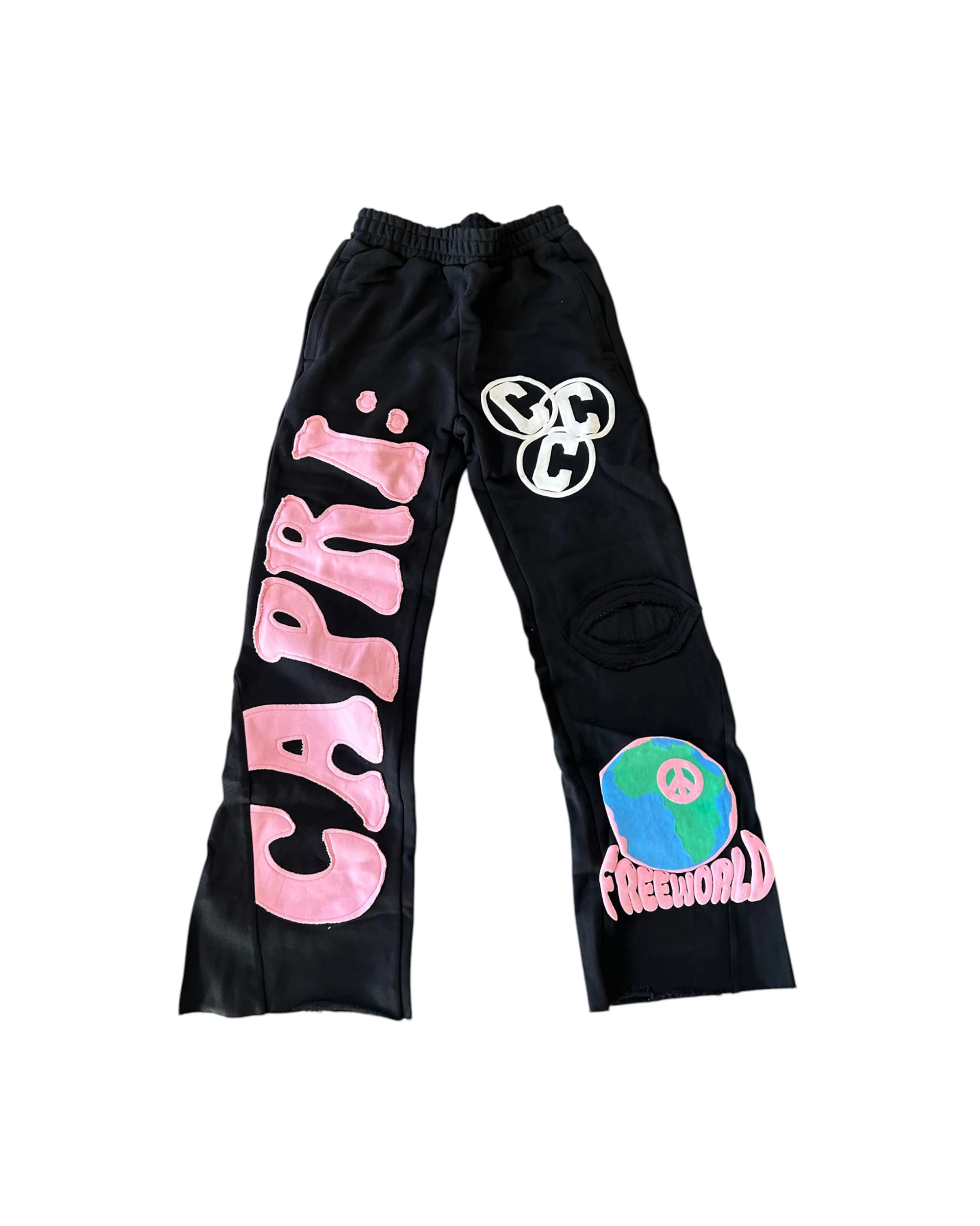 DENIM FLARED SWEATS. - Image 3