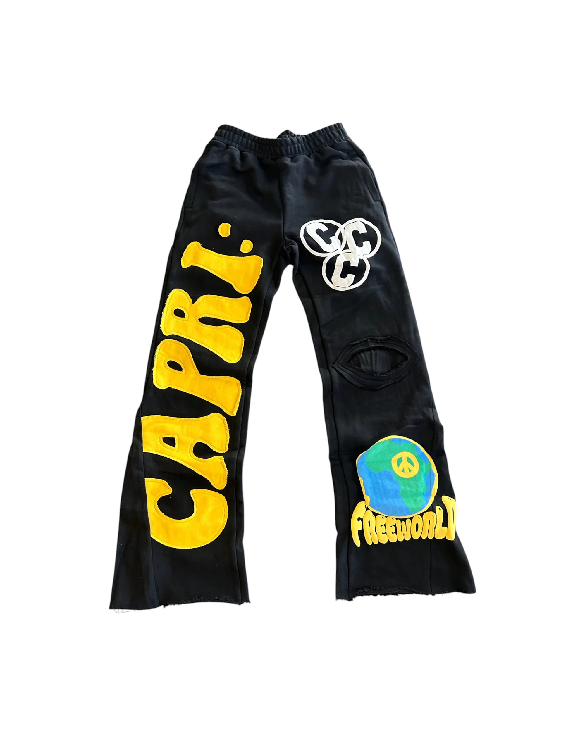 DENIM FLARED SWEATS. - Image 4