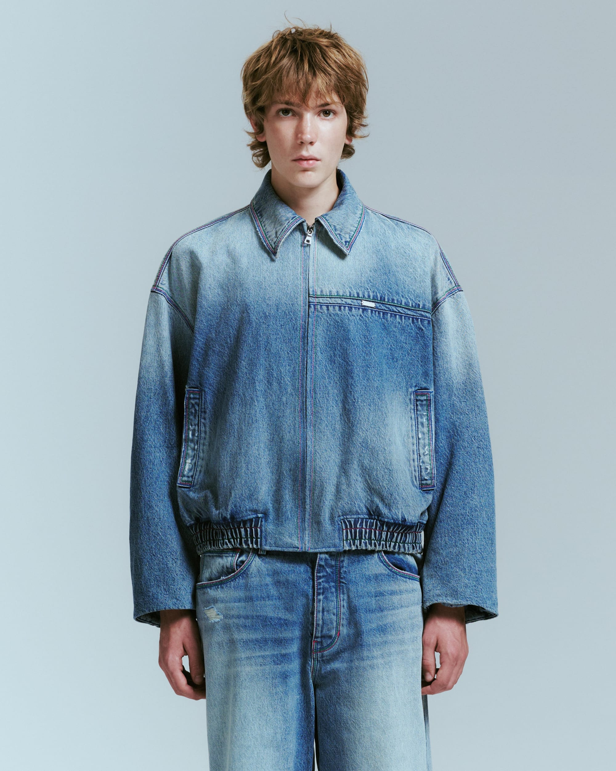 DENIM OVERSIZED BOMBER - Image 2