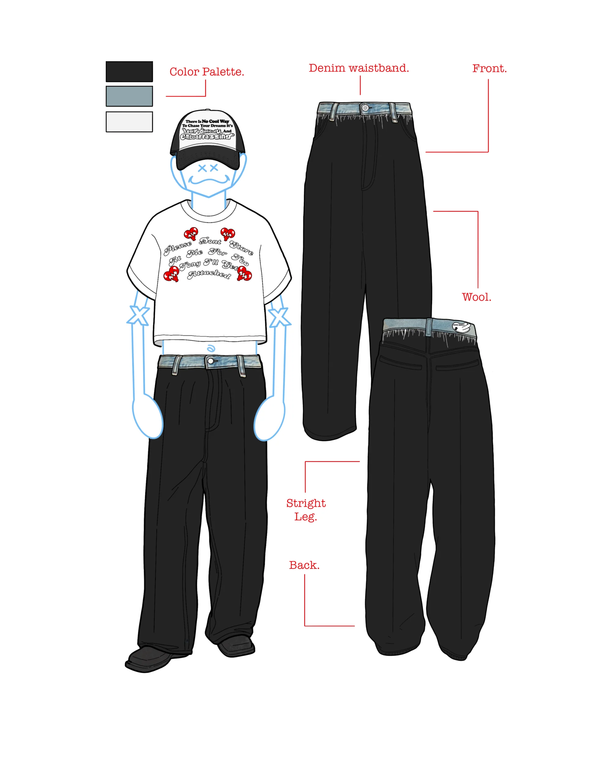 DENIM WAISTBAND TROUSERS - Image 7
