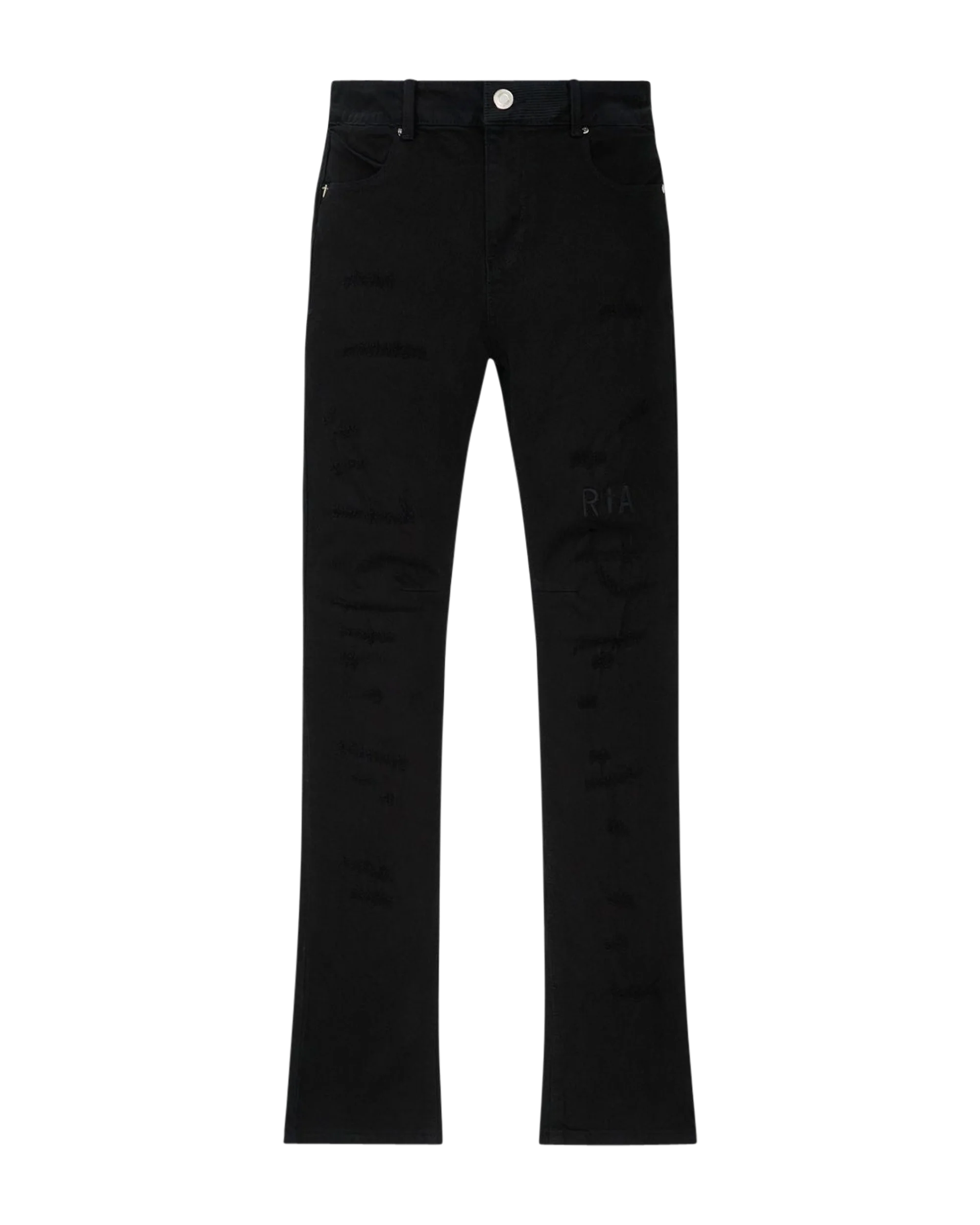 DENIS SKINNY JEAN | BLACK SCRATCHED - Image 5