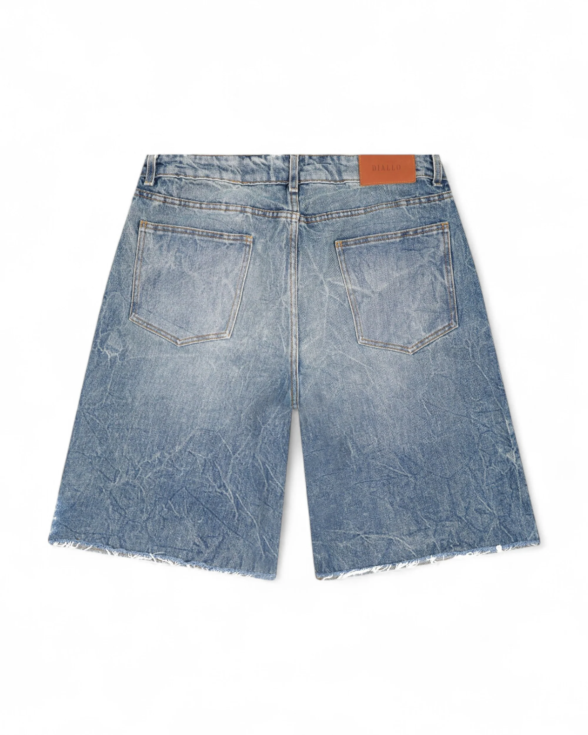 DIALLO DISTRESSED DENIM SHORT - Image 2