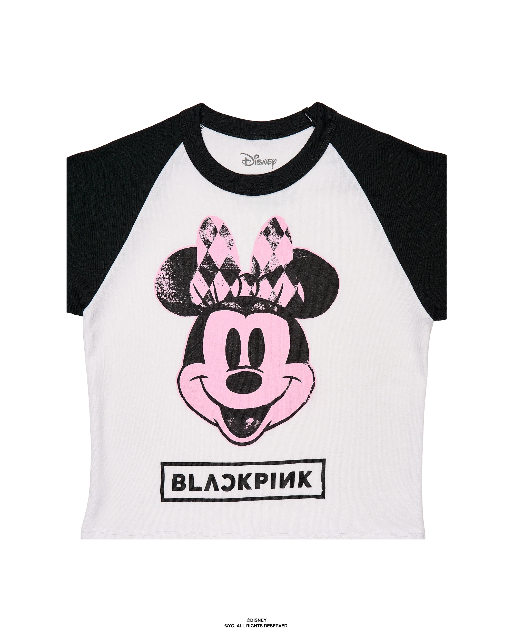 Disney x BLACKPINK Minnie Black Raglan Tee - Image 3