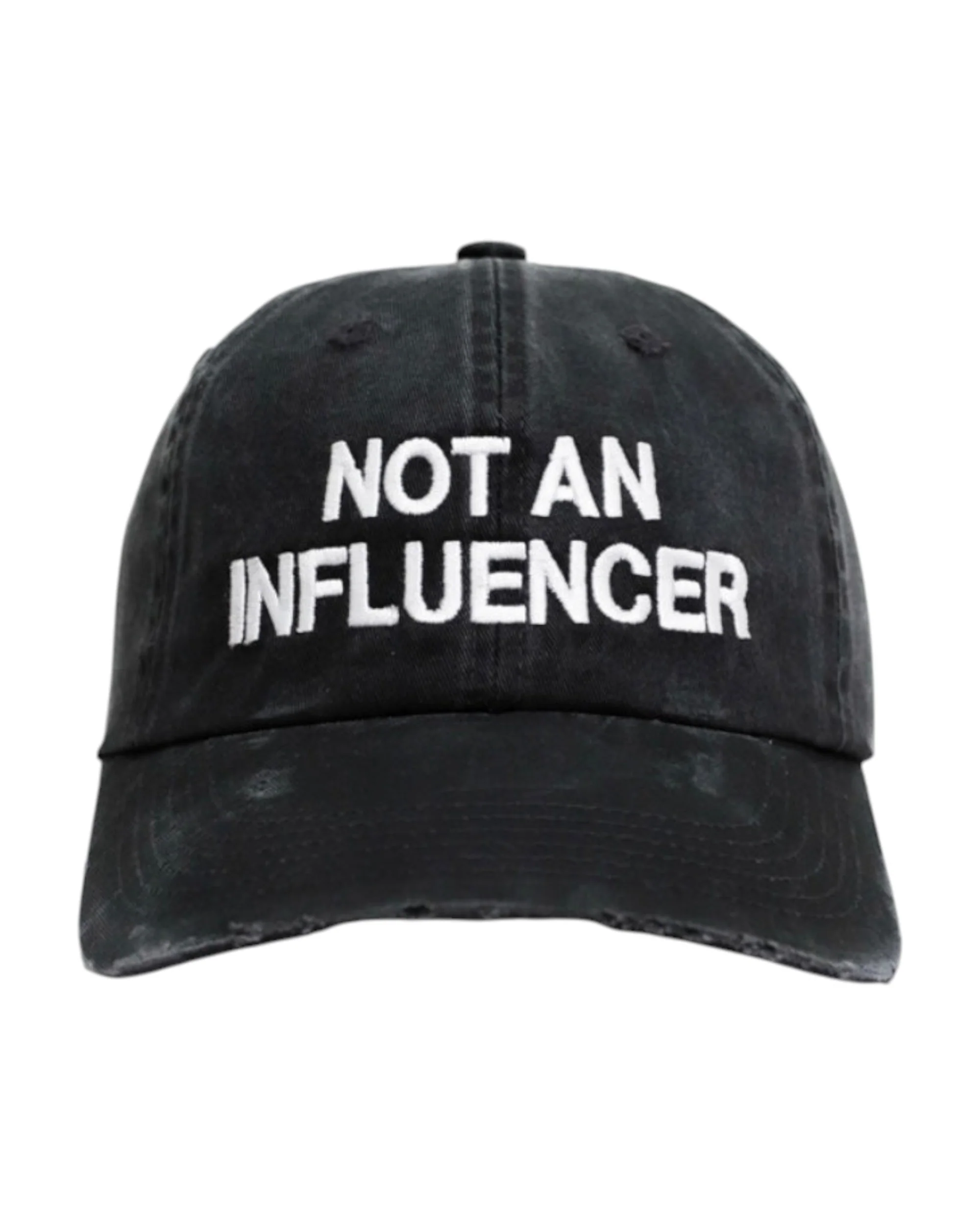 Distressed Dad Hat - Black
