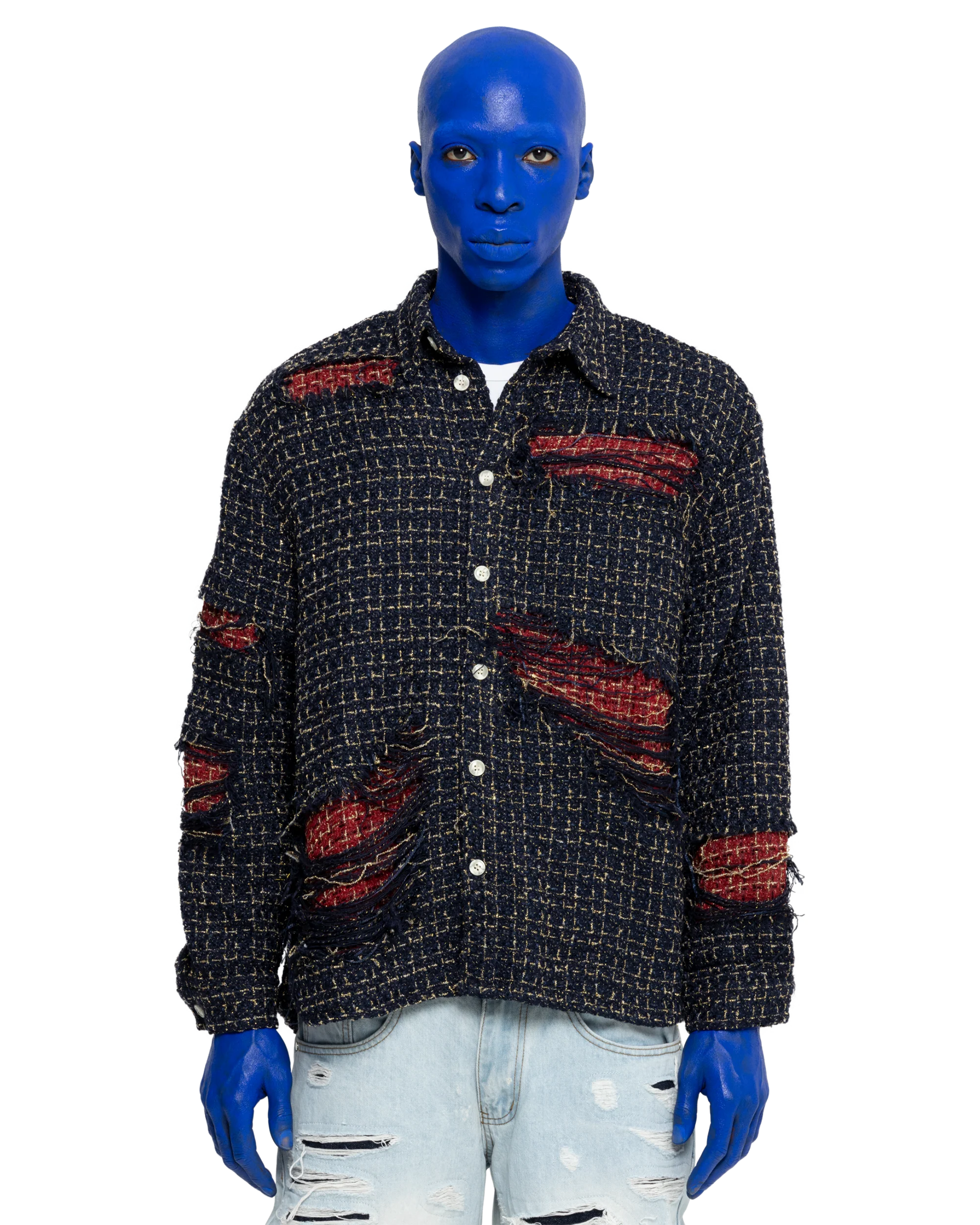 DISTRESSED DOUBLE LAYER FLANNEL - Image 2