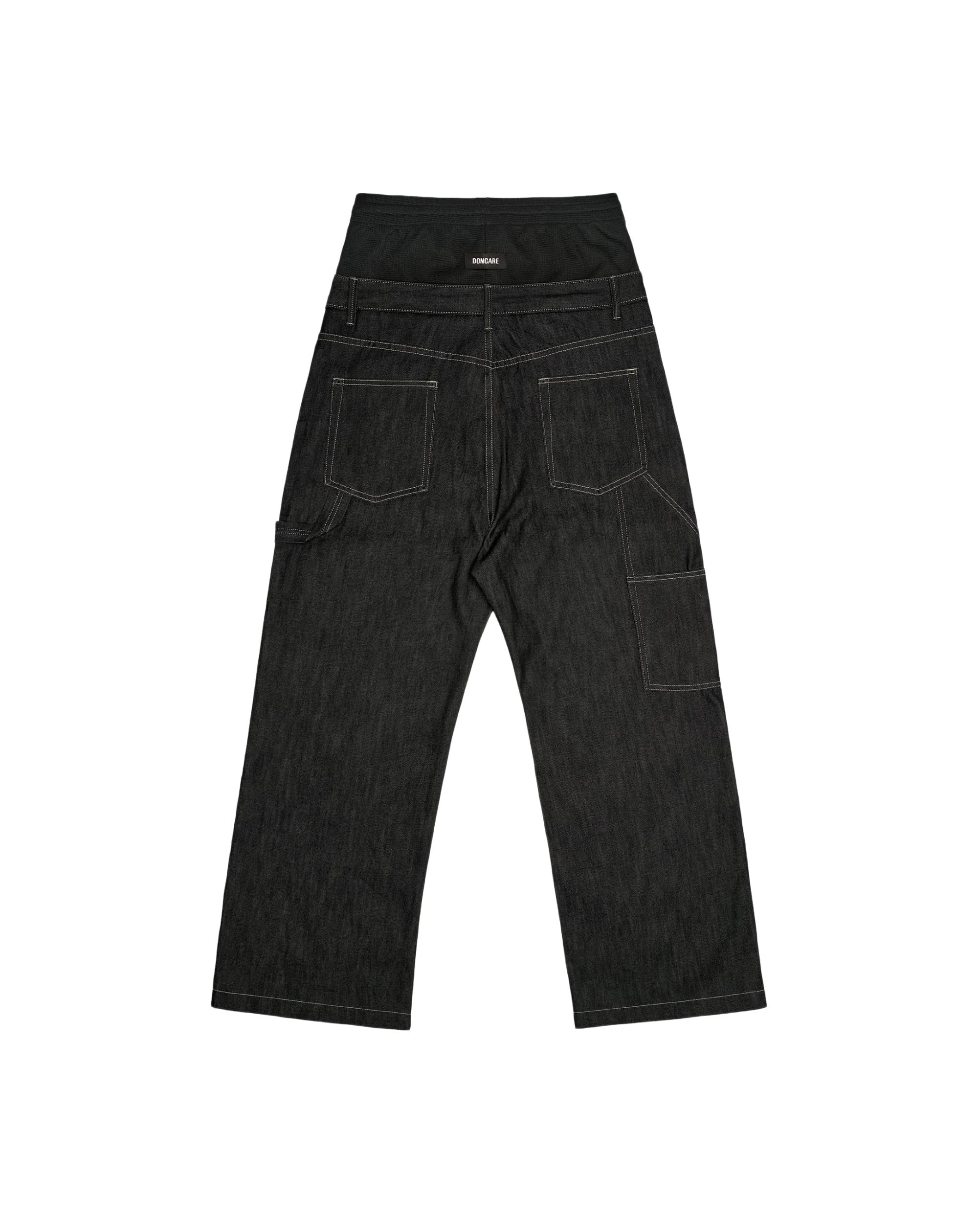 DOUBLE-WAIST RAW DENIM JEANS - Image 5
