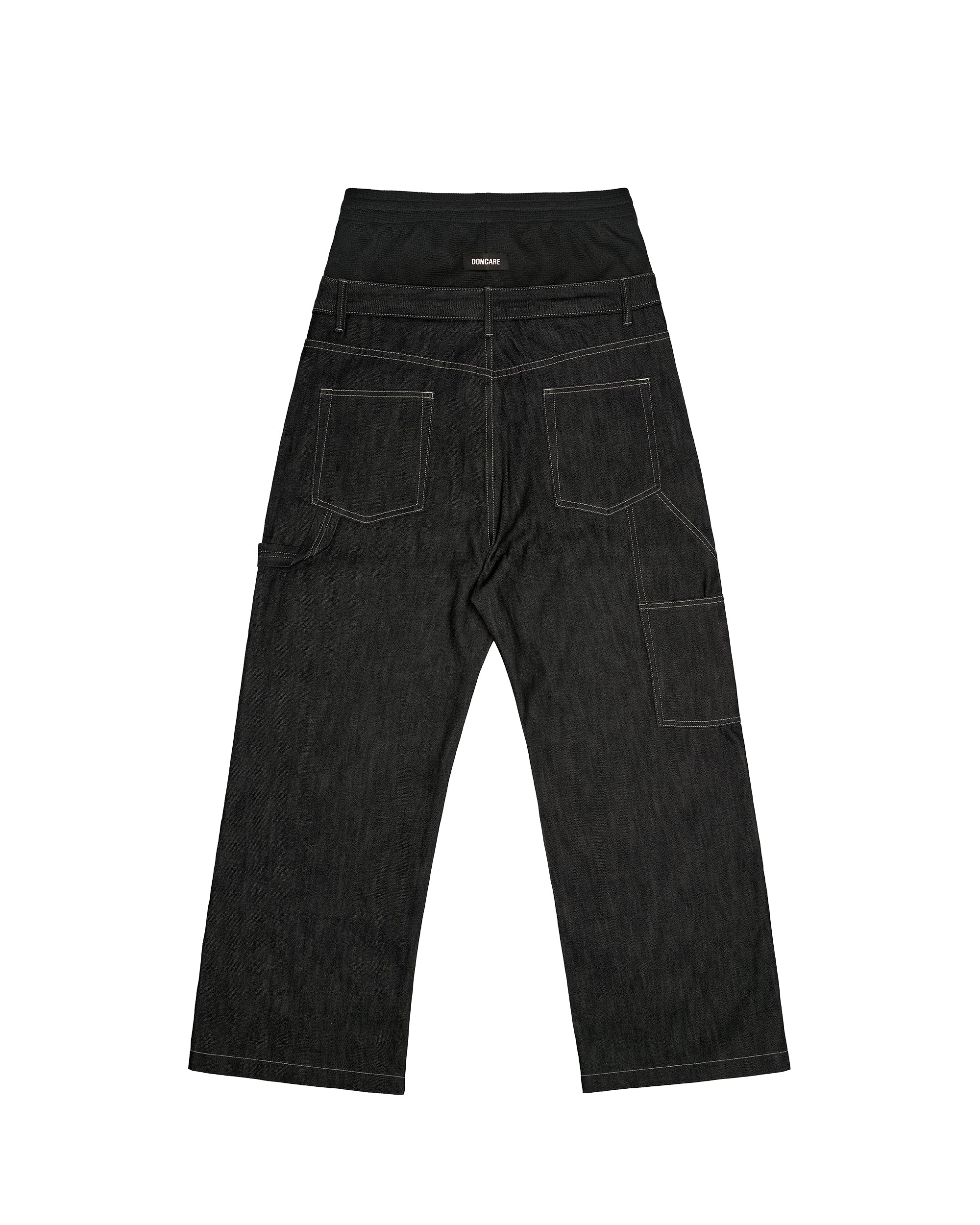 DOUBLE-WAIST RAW DENIM JEANS - Image 9