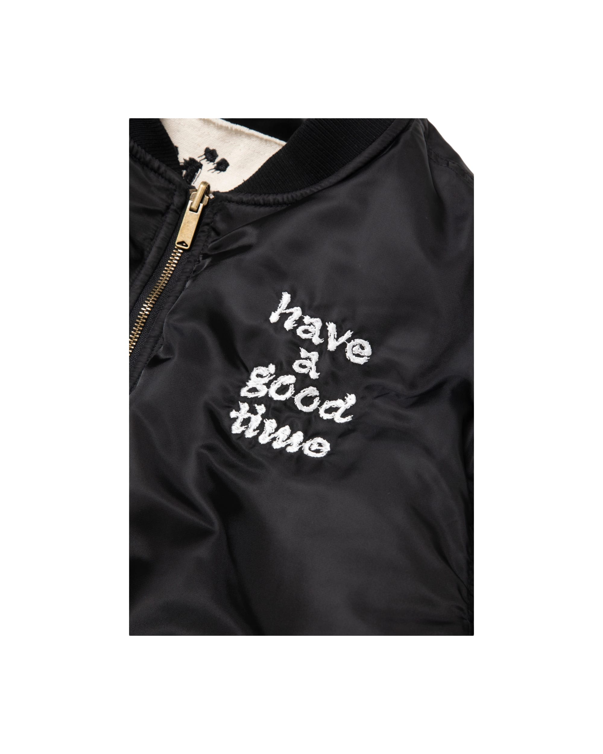 DRAGON CIRCLE REVERSIBLE MA-1 JACKET BLACK - Image 2