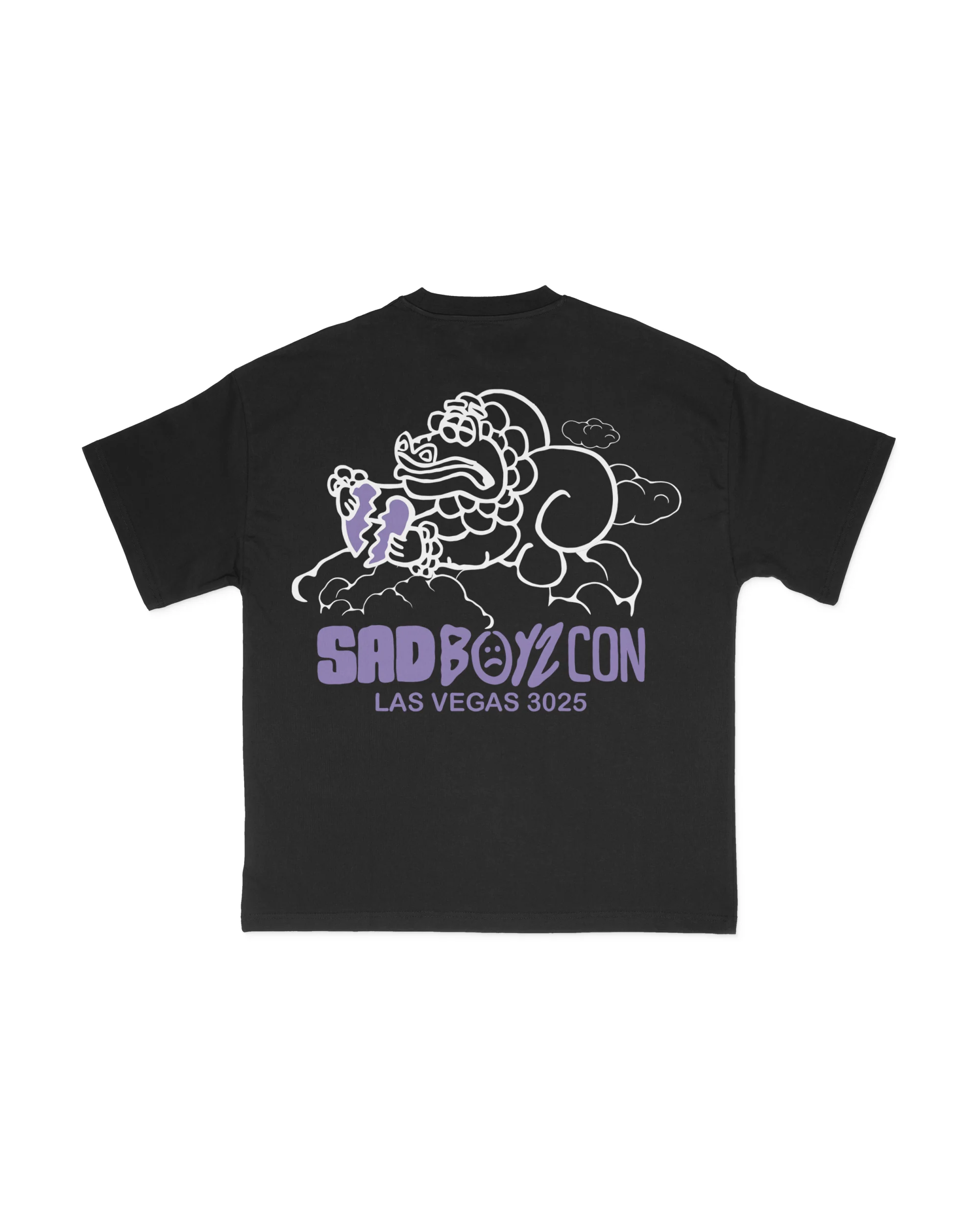Dragon Cloud Tee Black - Purple Print