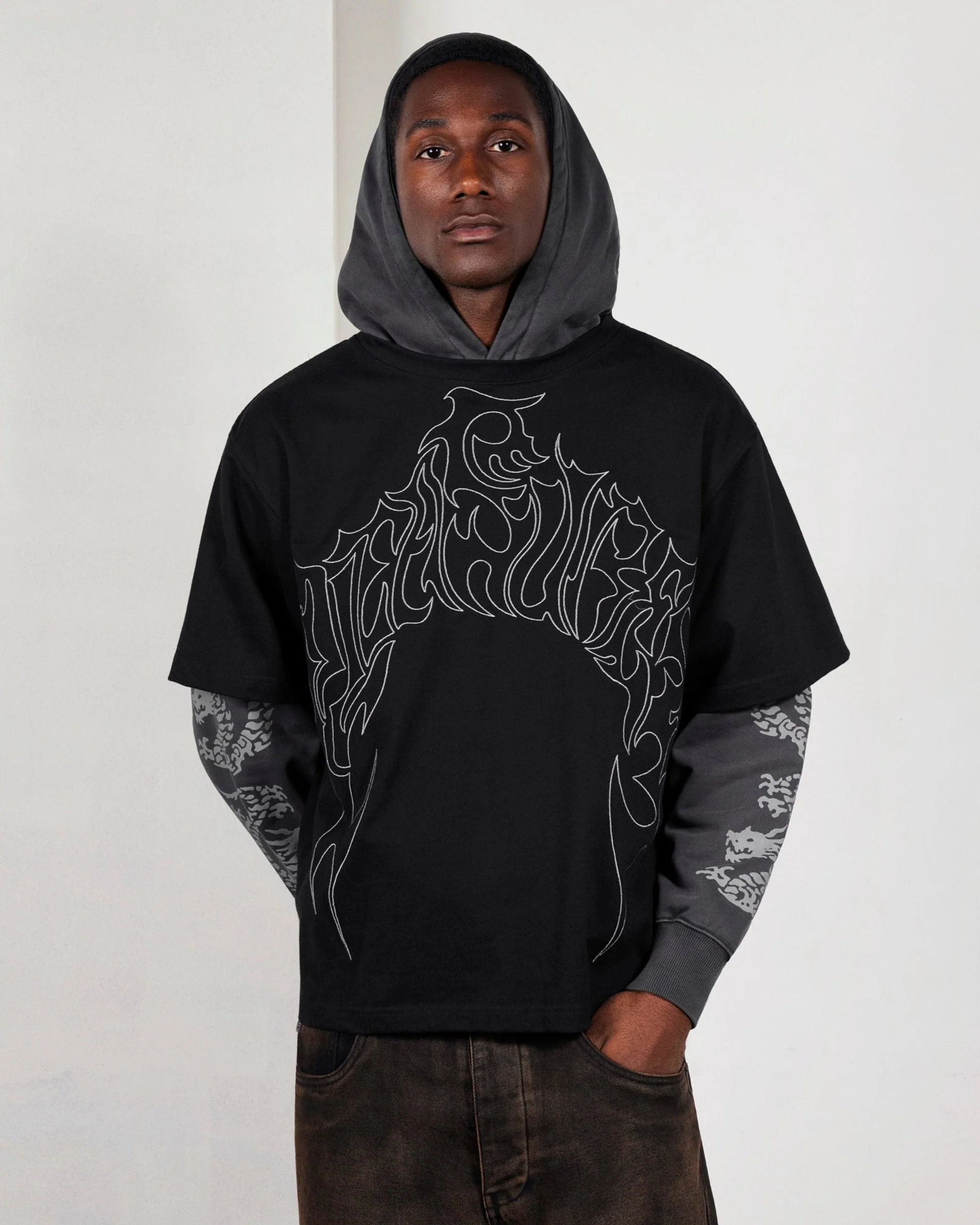 DRAGON LAYERED HOODIE - Image 9