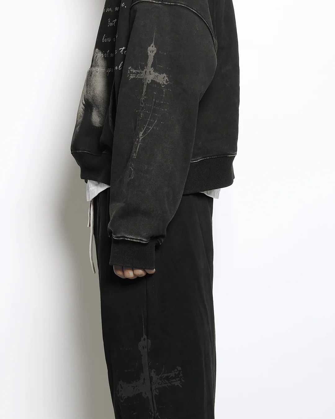 "Eternal" Washed Black Hoodie - Image 3